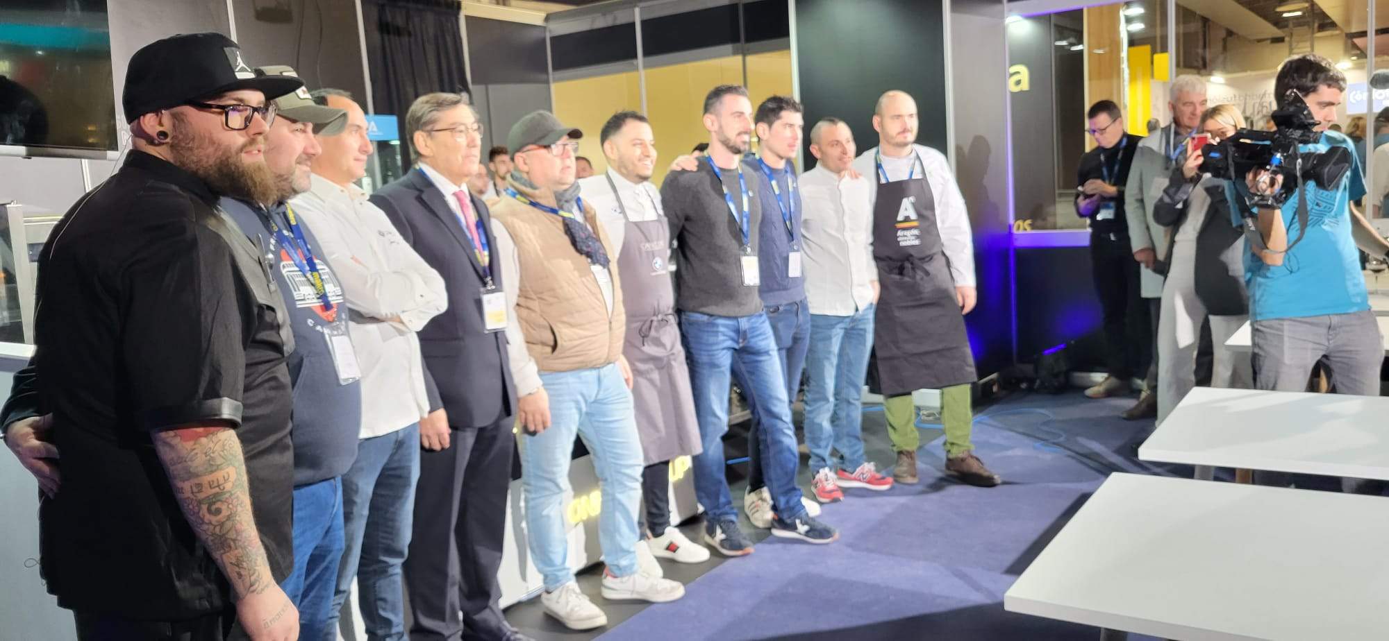 Arturo Aliaga, con cocineros aragoneses en Madrid Fusión