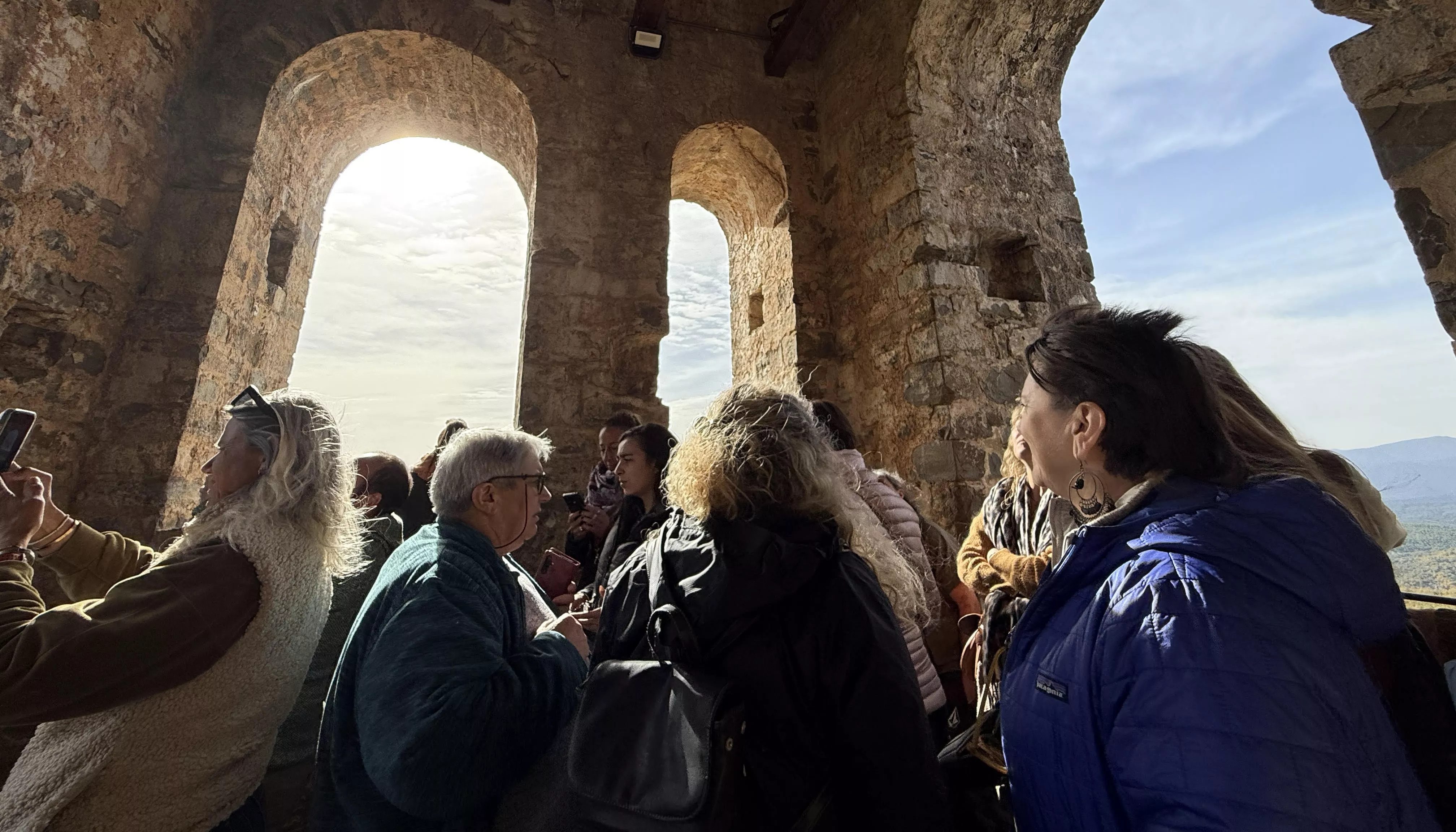En la torre del monasterio de San Victorián.