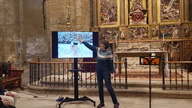 Julia Justes durante la presentación. Foto Mercedes Manterola