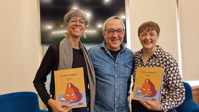 Rosa Mai, José María Aniés y Sandra Araguás. Foto Myriam Martínez