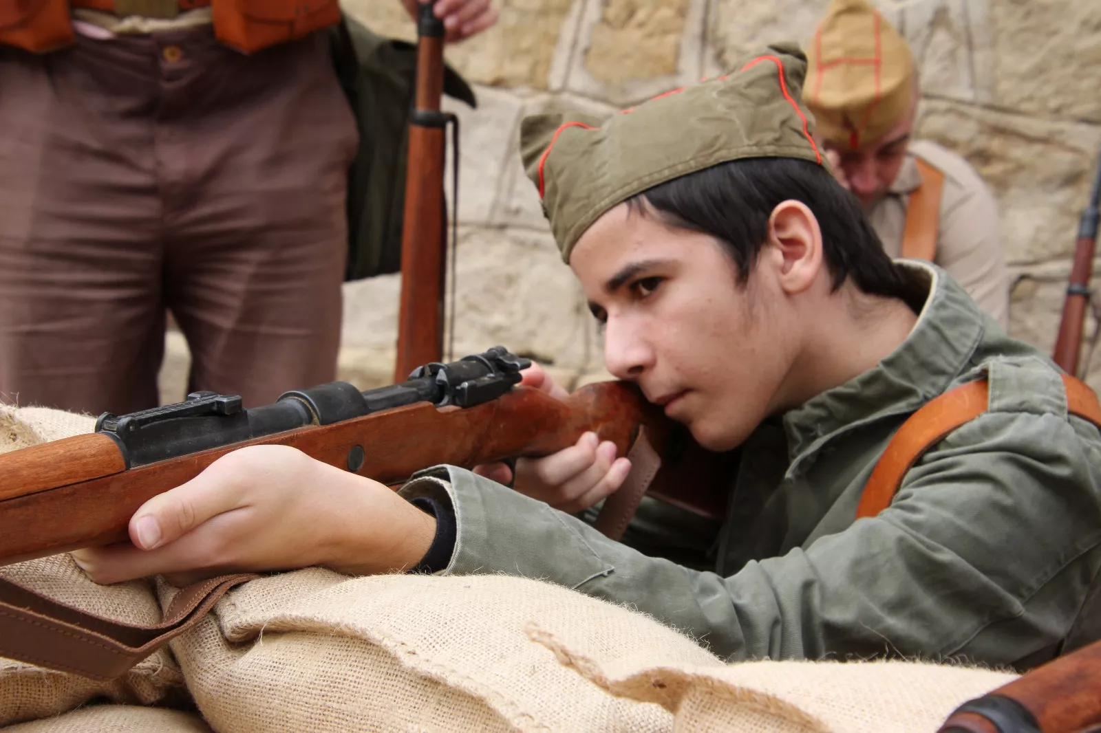 Recreación en Flix de la Batalla del Ebro. Foto Carlos Neofato