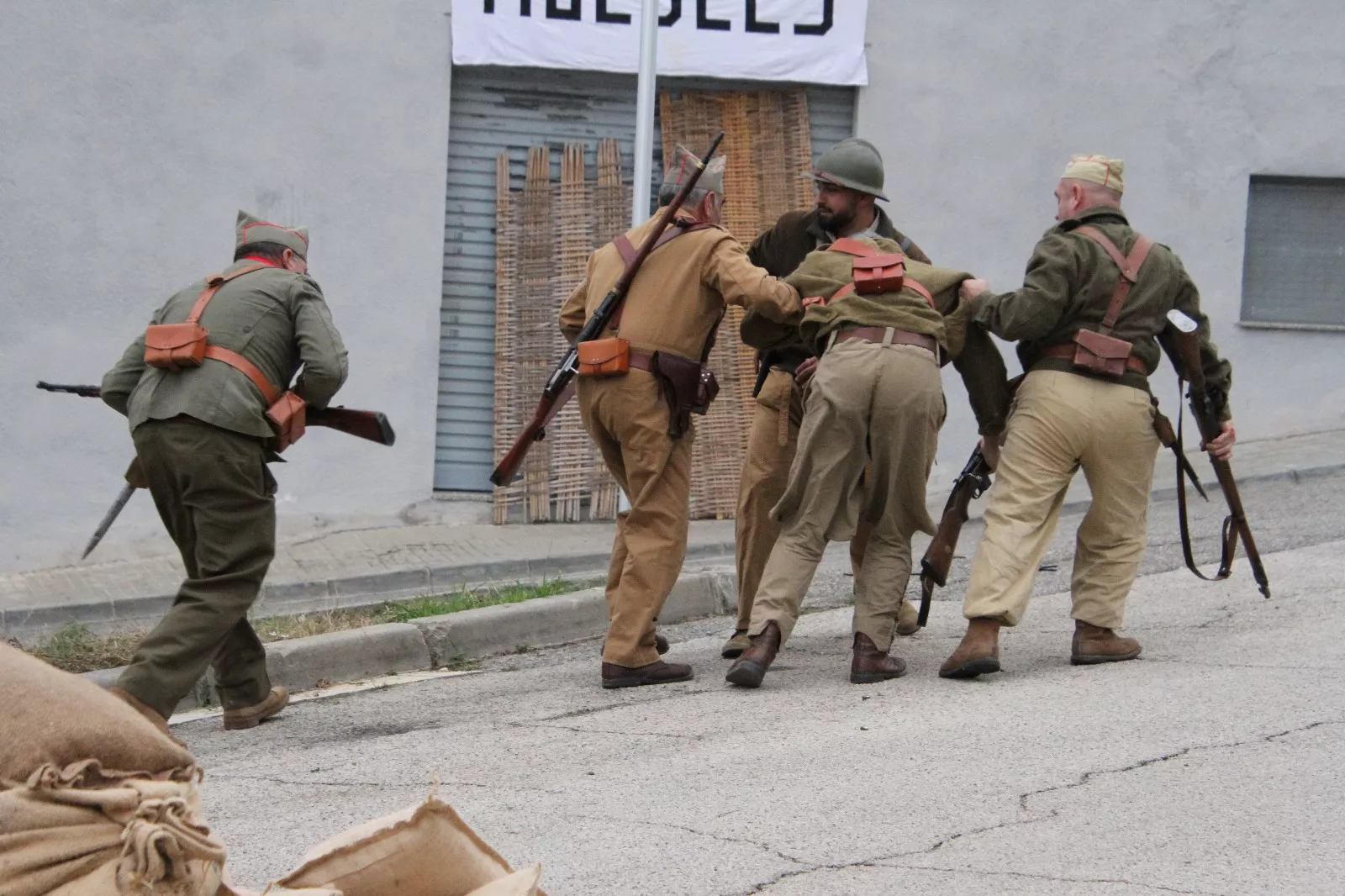Recreación en Flix de la Batalla del Ebro. Foto Carlos Neofato
