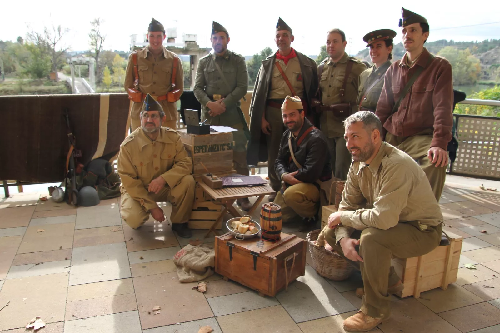 Recreación en Flix de la Batalla del Ebro. Foto Carlos Neofato