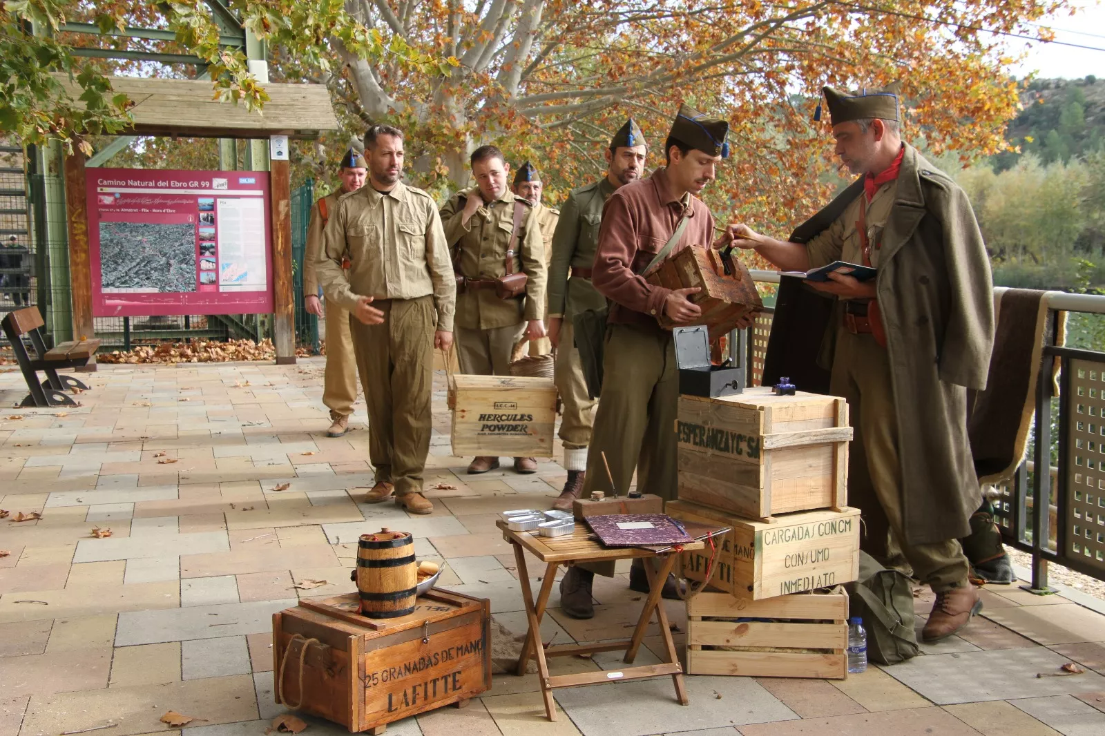 Recreación en Flix de la Batalla del Ebro. Foto Carlos Neofato