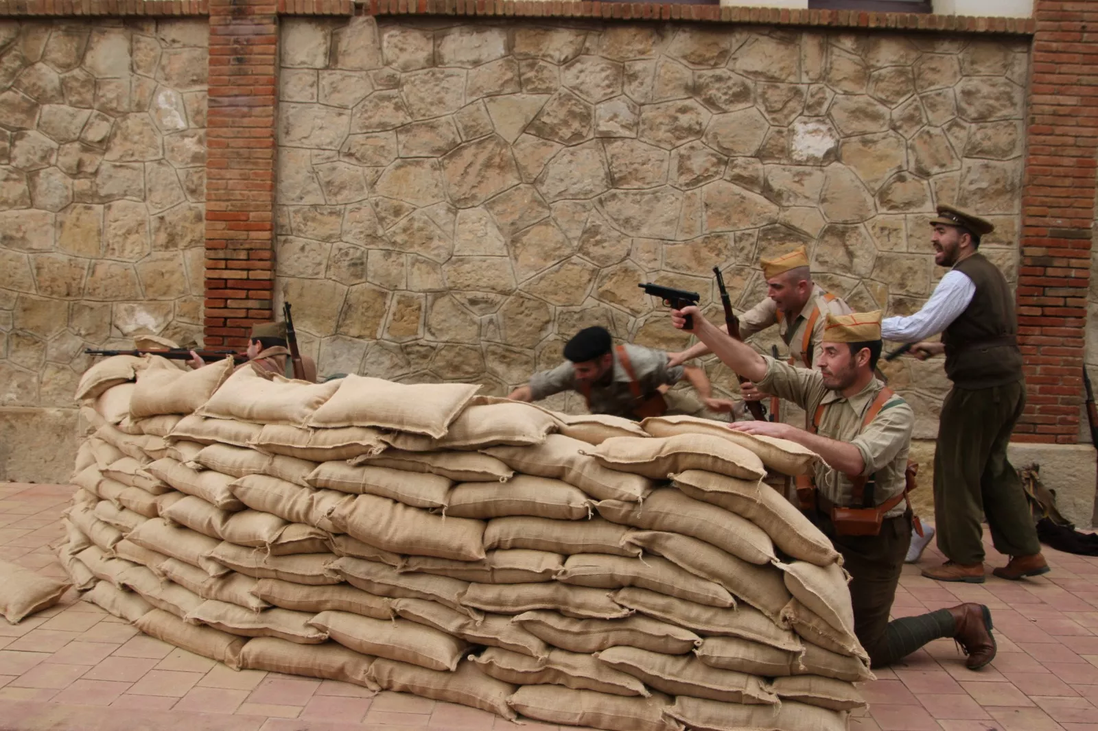 Recreación en Flix de la Batalla del Ebro. Foto Carlos Neofato