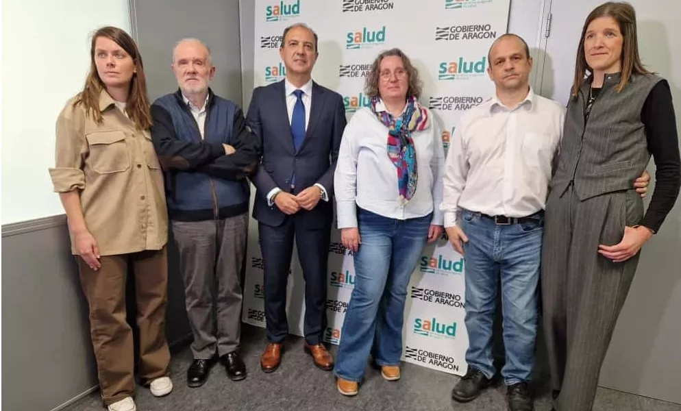 Participantes en la reunión con el consejero Bancalero sobre el Hospital de Barbastro Participantes en la reunión con el consejero Bancalero sobre el Hospital de Barbastro