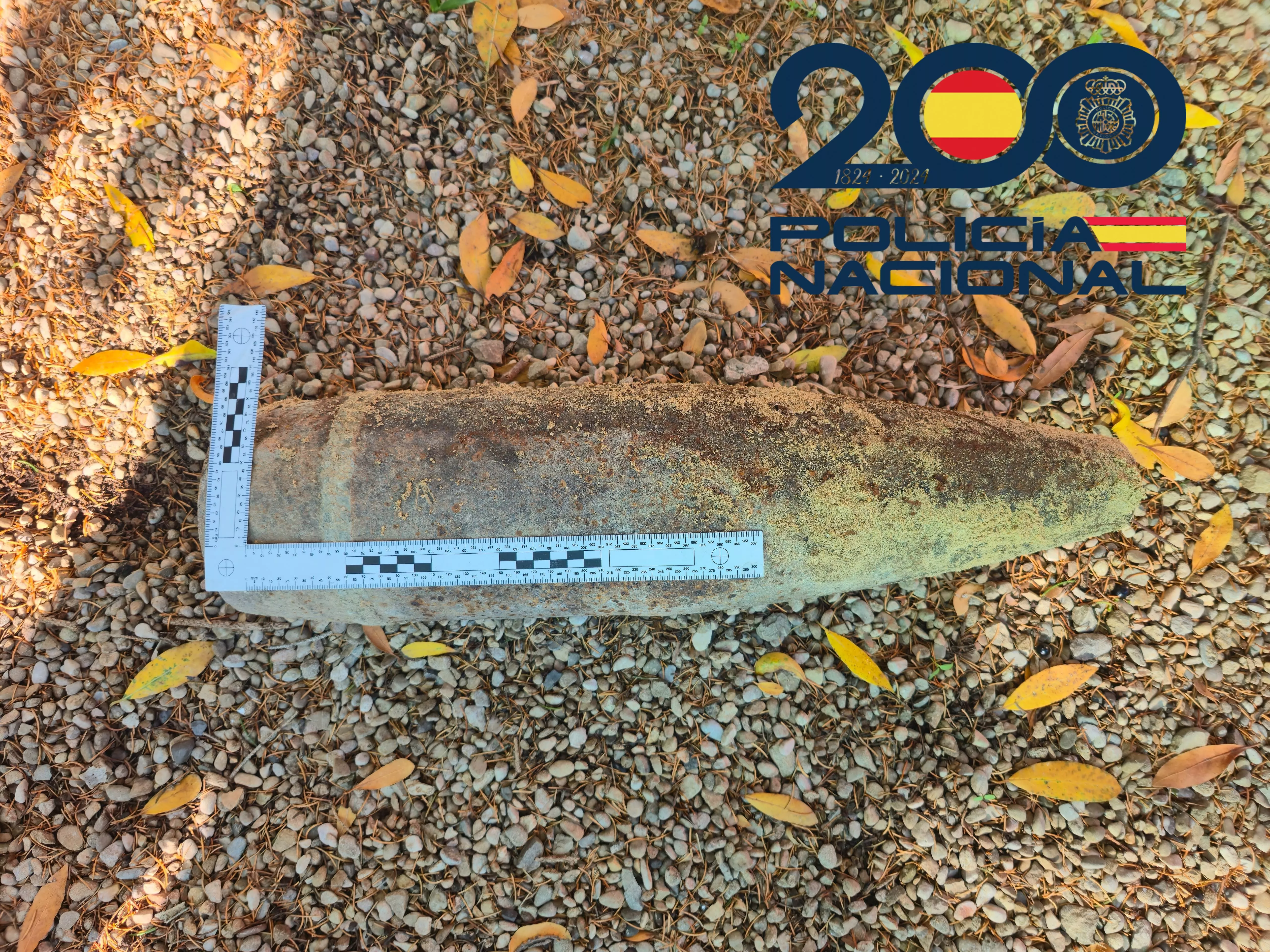 Artefacto neutralizado por la Policía Nacional.