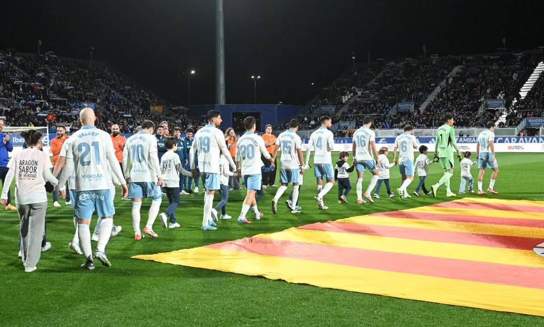 Seis denuncias al Real Zaragoza por cánticos violentos en el partido ante el Huesca. Foto: Real Zaragoza
