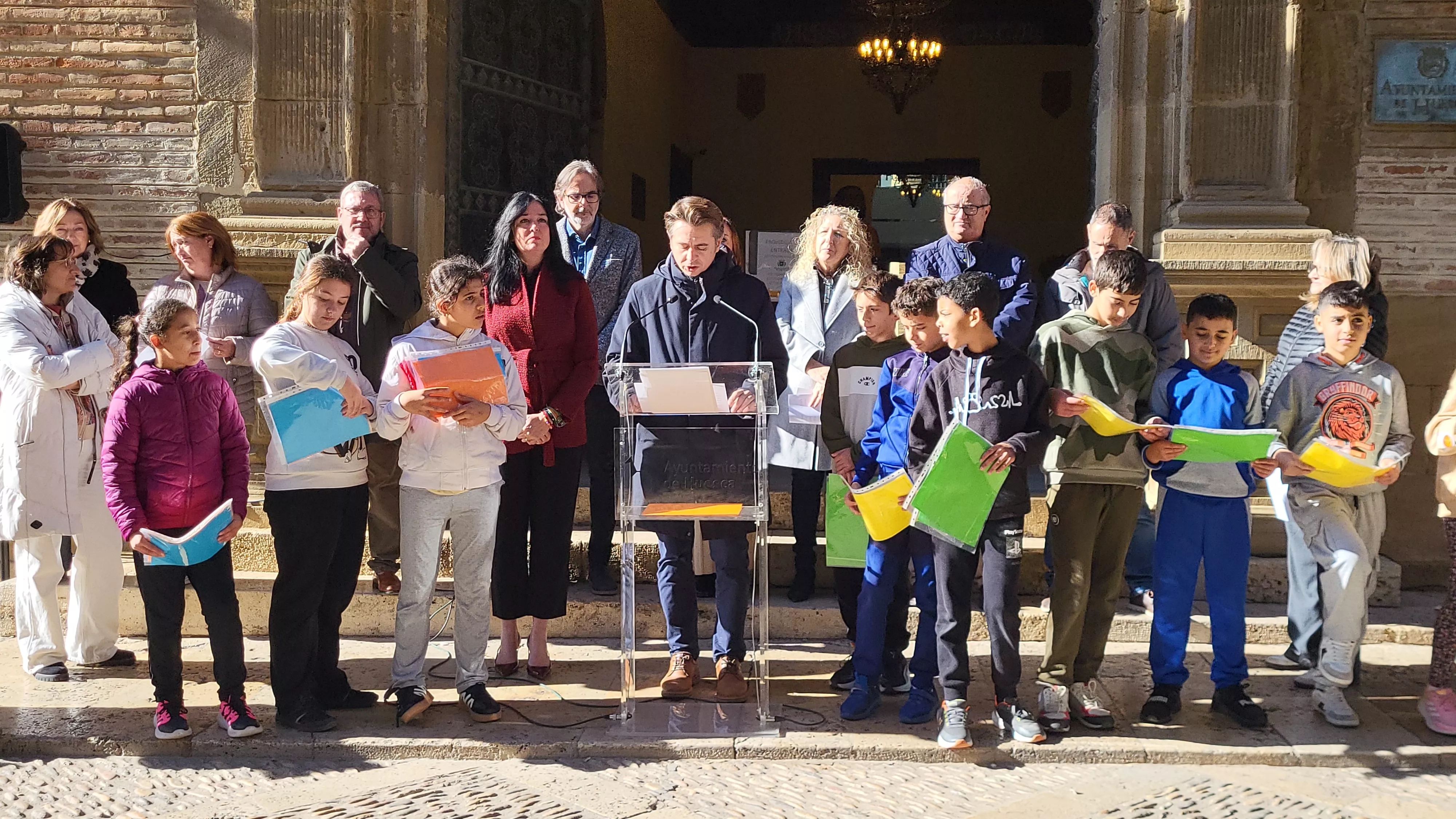 Celebración en Huesca del Día Internacional de los Derechos de la Infancia. Foto Mercedes Manterola