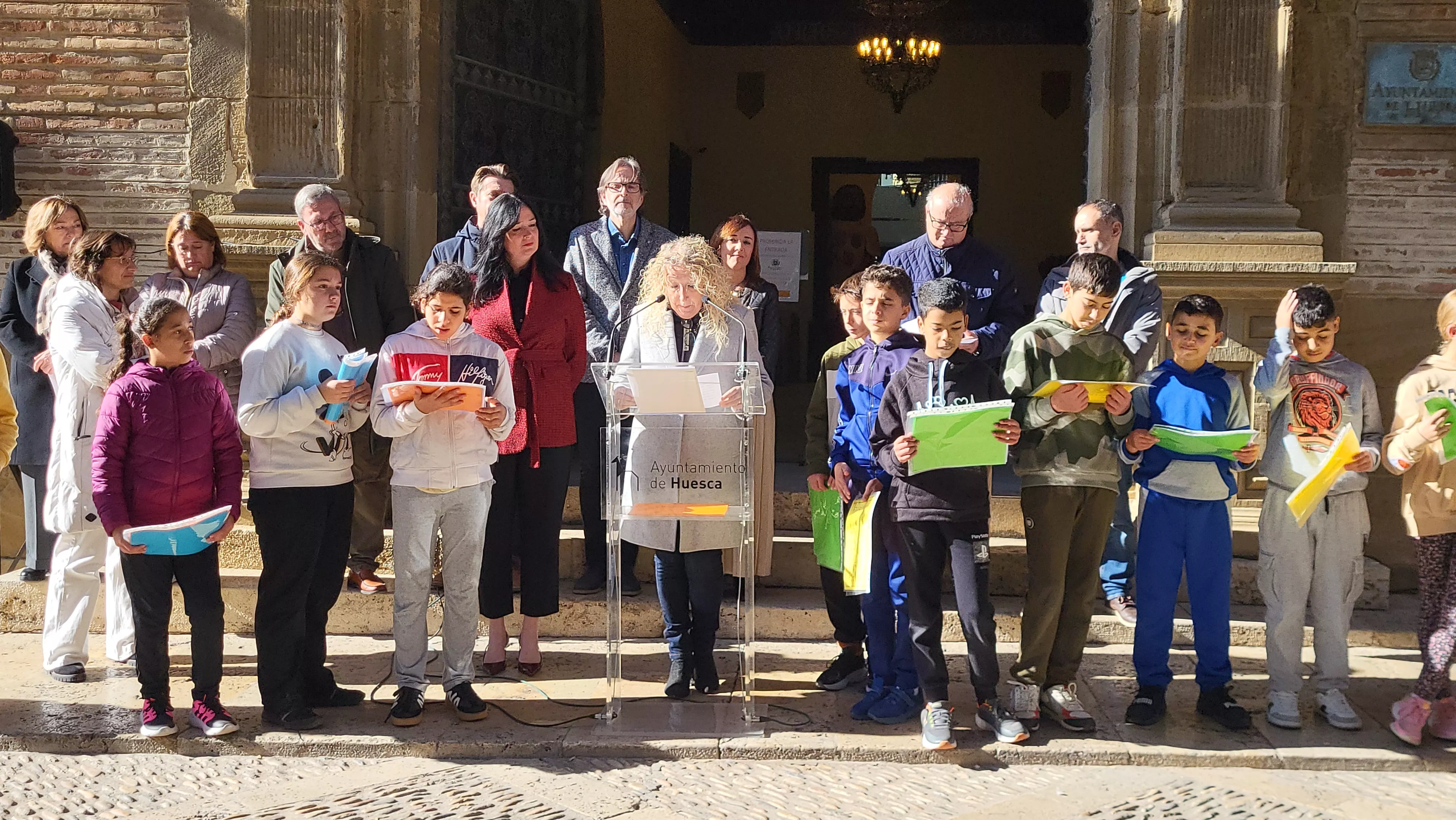 Celebración en Huesca del Día Internacional de los Derechos de la Infancia. Foto Mercedes Manterola