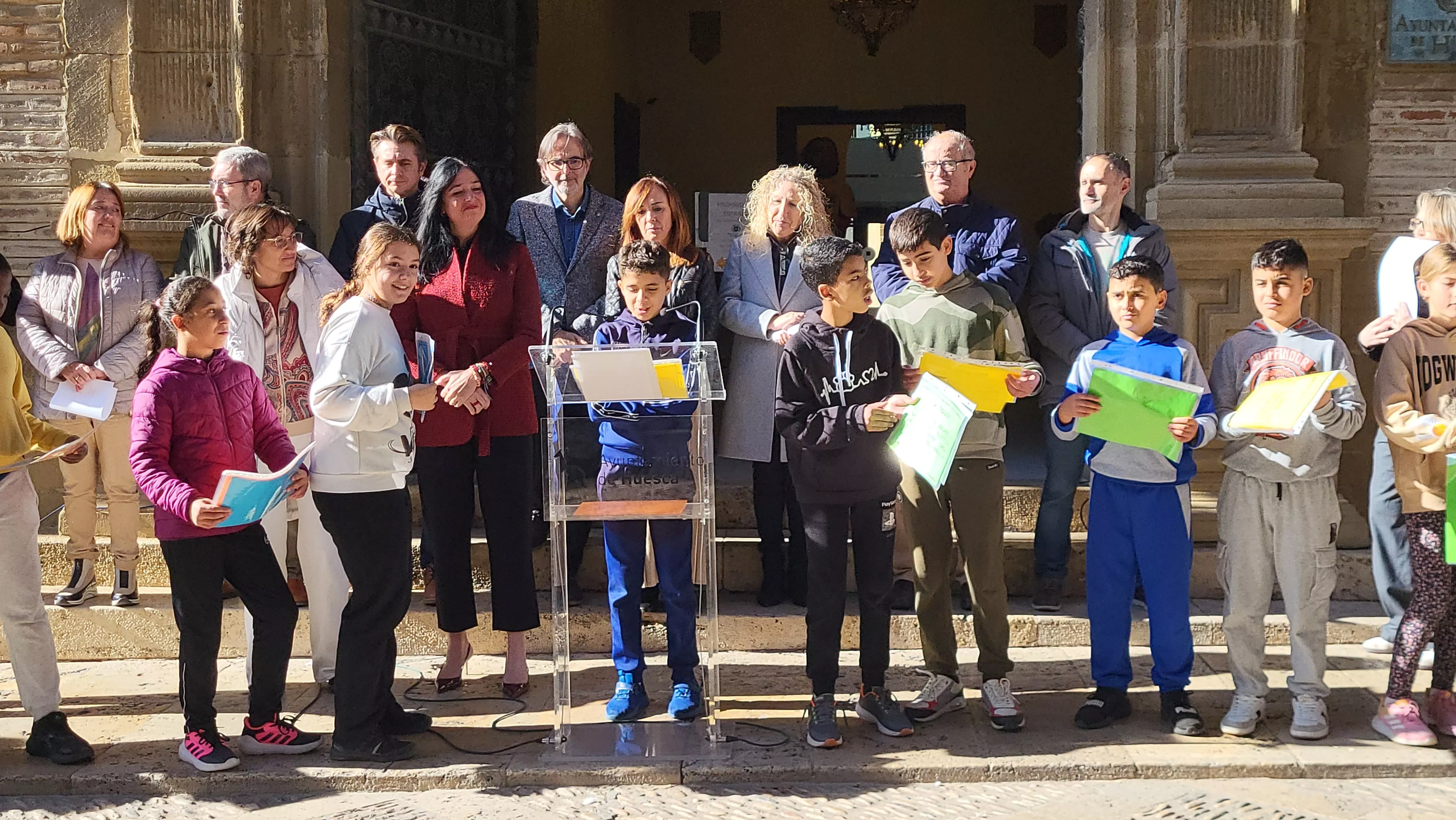 Celebración en Huesca del Día Internacional de los Derechos de la Infancia. Foto Mercedes Manterola