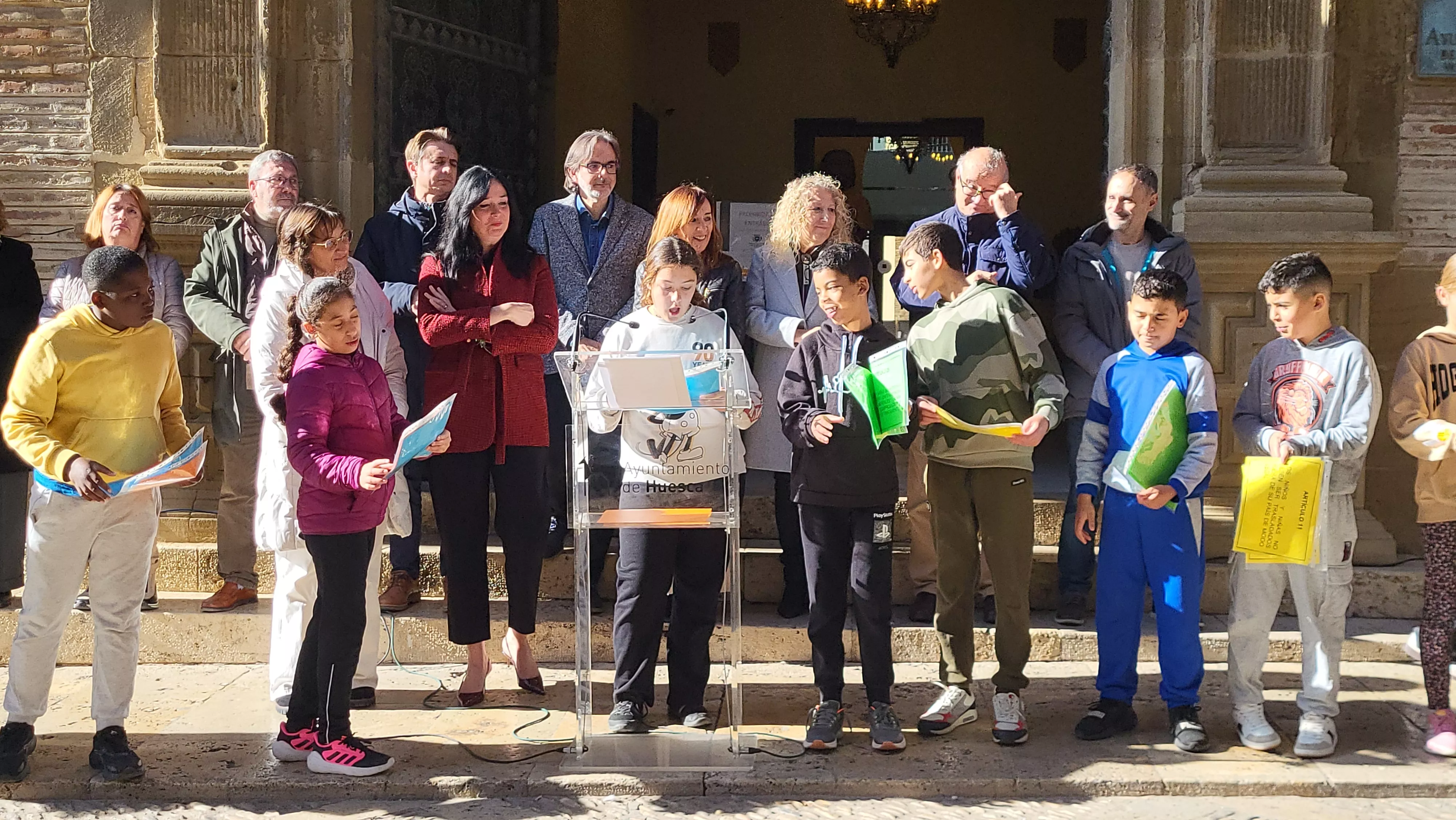 Celebración en Huesca del Día Internacional de los Derechos de la Infancia. Foto Mercedes Manterola