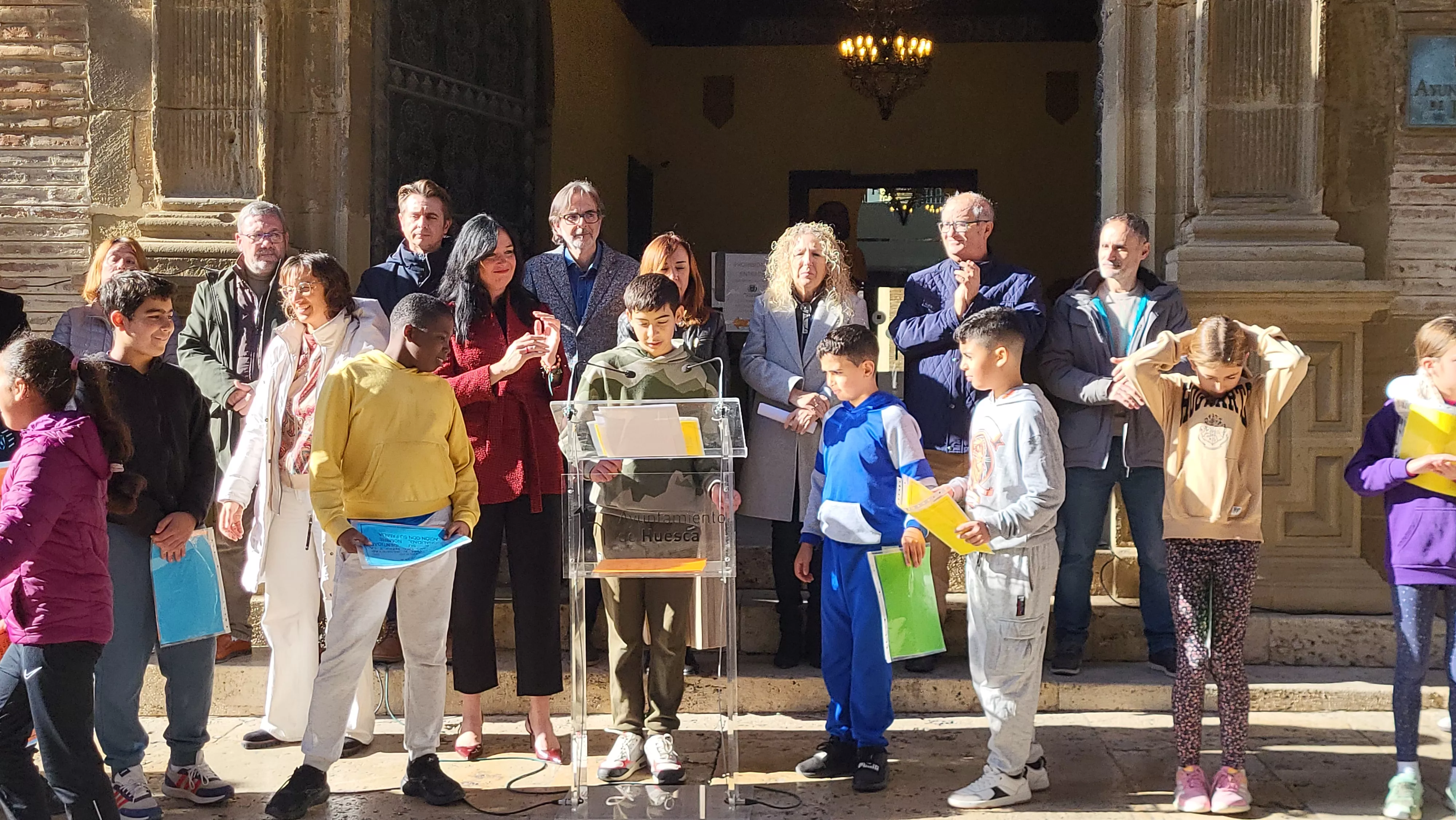 Celebración en Huesca del Día Internacional de los Derechos de la Infancia. Foto Mercedes Manterola