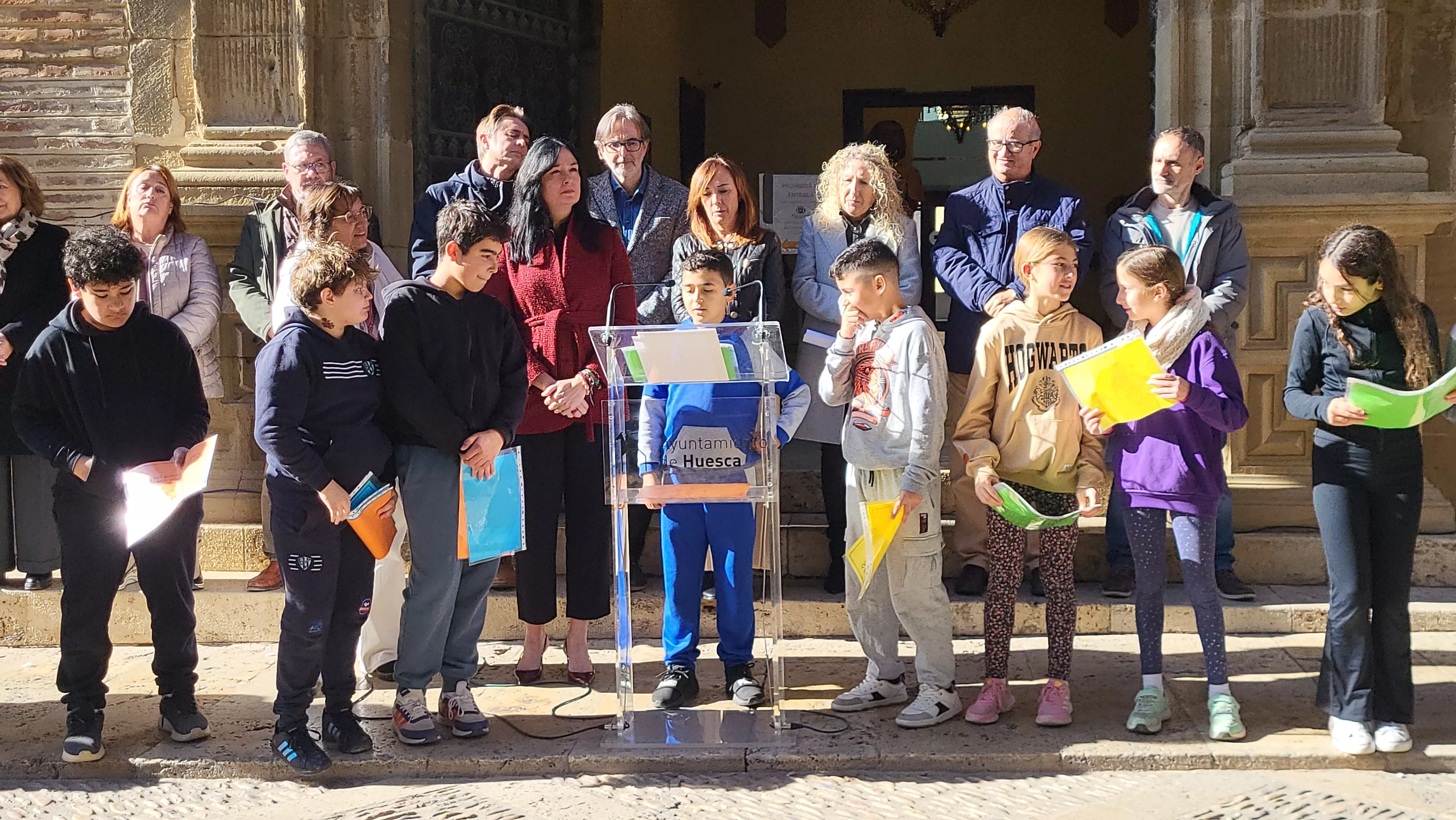 Celebración en Huesca del Día Internacional de los Derechos de la Infancia. Foto Mercedes Manterola