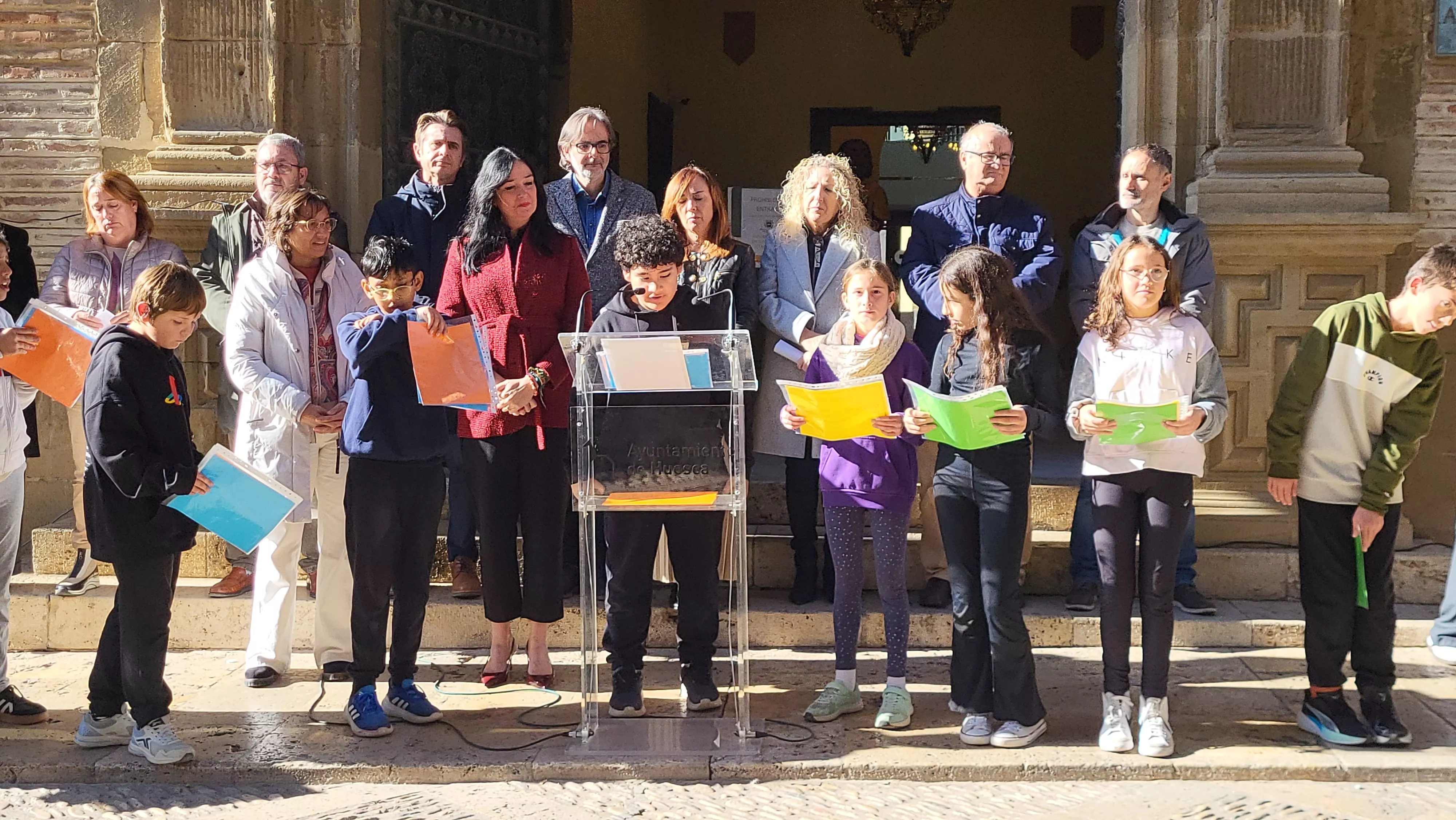 Celebración en Huesca del Día Internacional de los Derechos de la Infancia. Foto Mercedes Manterola