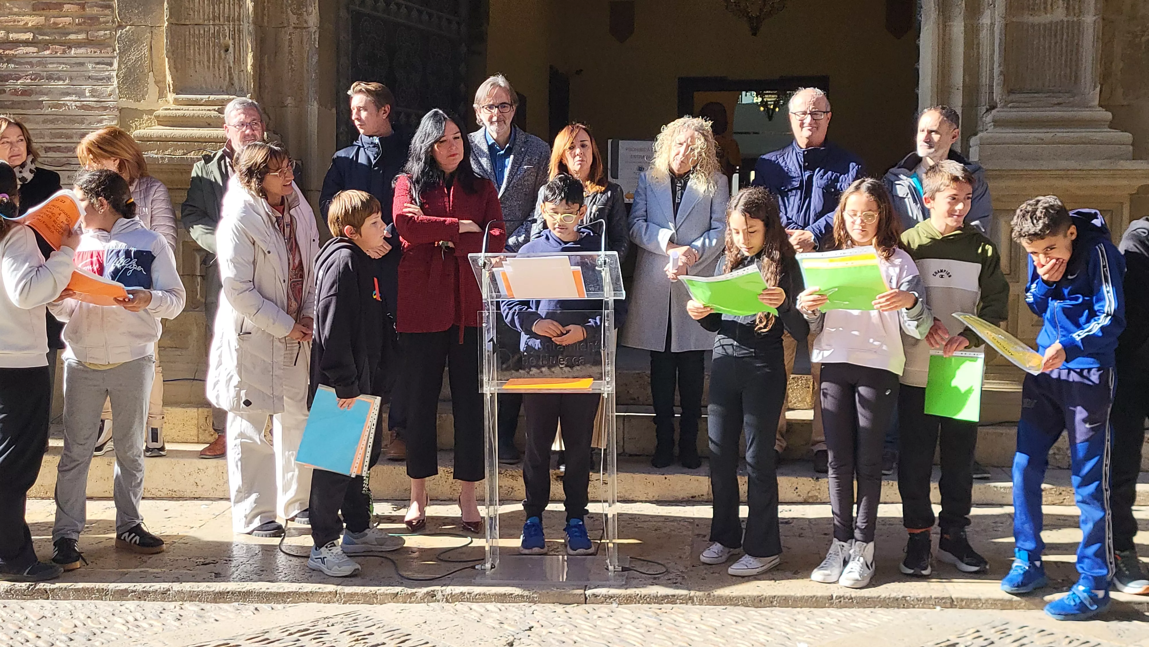 Celebración en Huesca del Día Internacional de los Derechos de la Infancia. Foto Mercedes Manterola