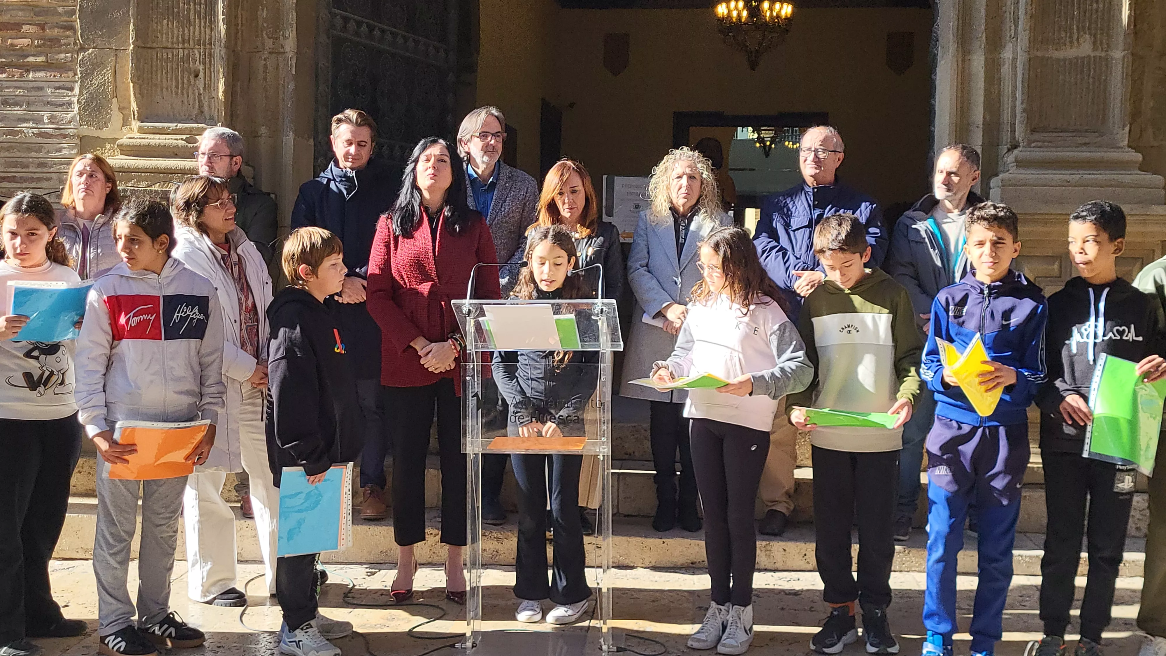 Celebración en Huesca del Día Internacional de los Derechos de la Infancia. Foto Mercedes Manterola
