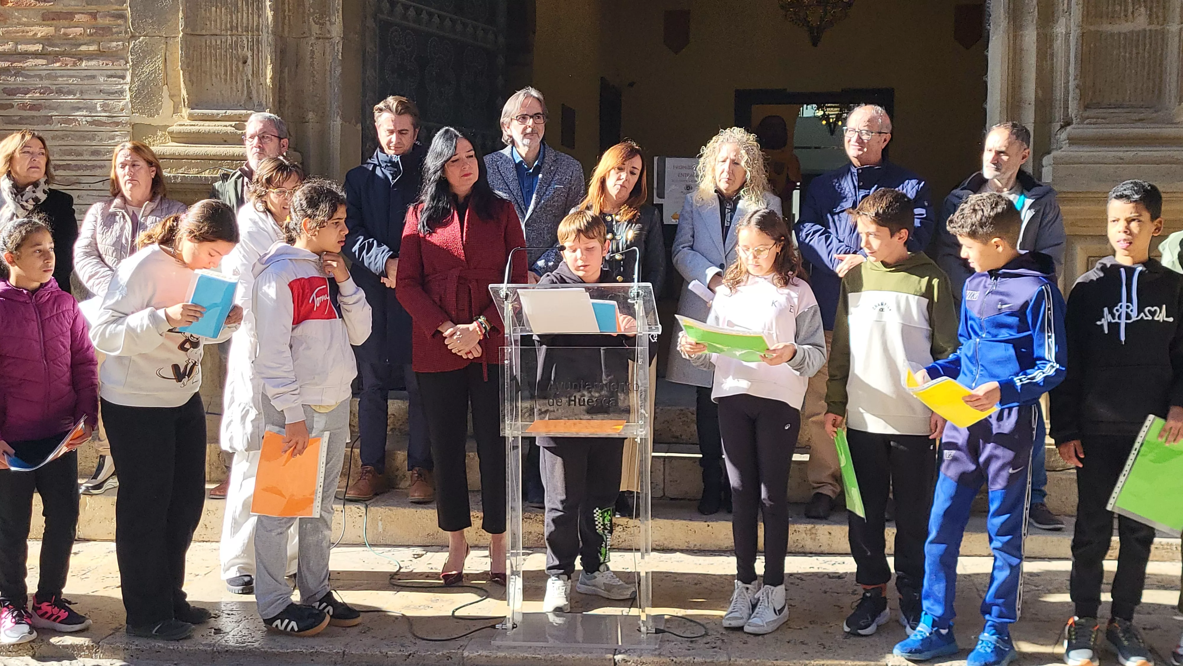 Celebración en Huesca del Día Internacional de los Derechos de la Infancia. Foto Mercedes Manterola
