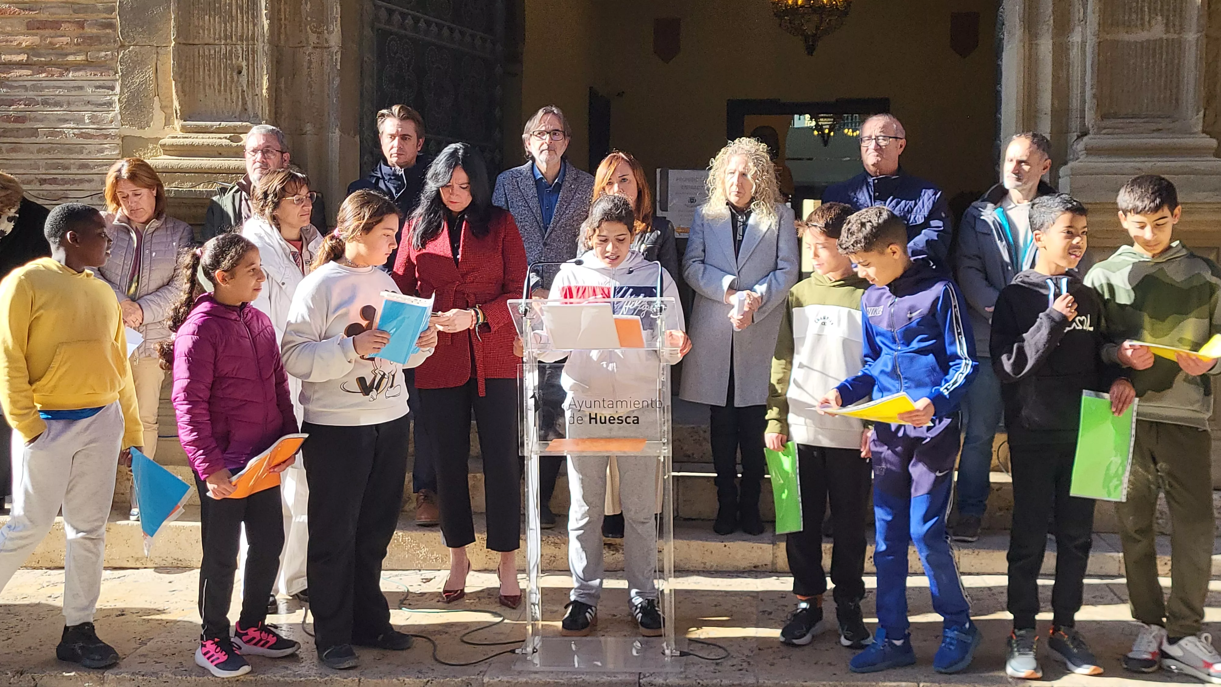 Celebración en Huesca del Día Internacional de los Derechos de la Infancia. Foto Mercedes Manterola