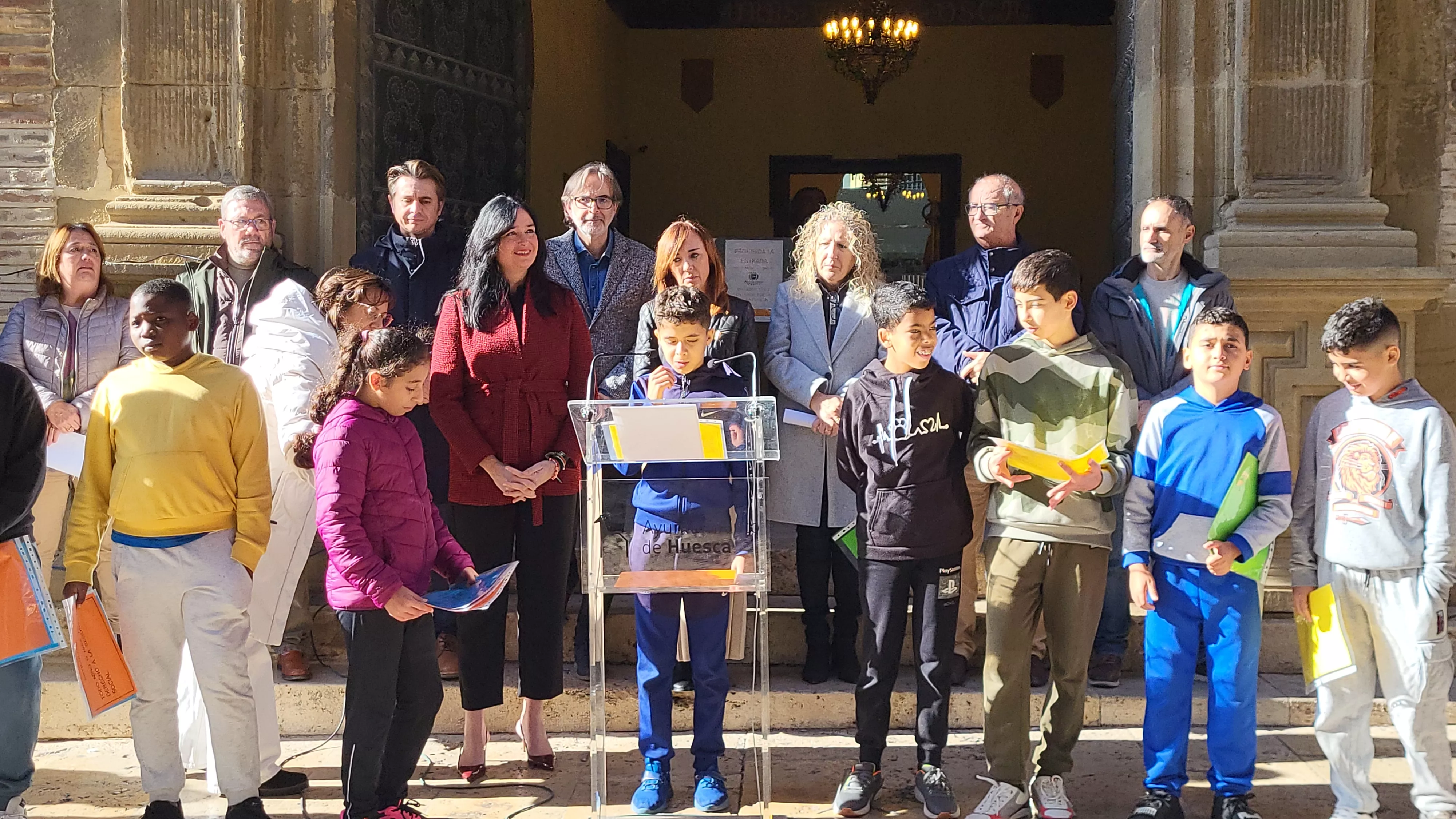 Celebración en Huesca del Día Internacional de los Derechos de la Infancia. Foto Mercedes Manterola