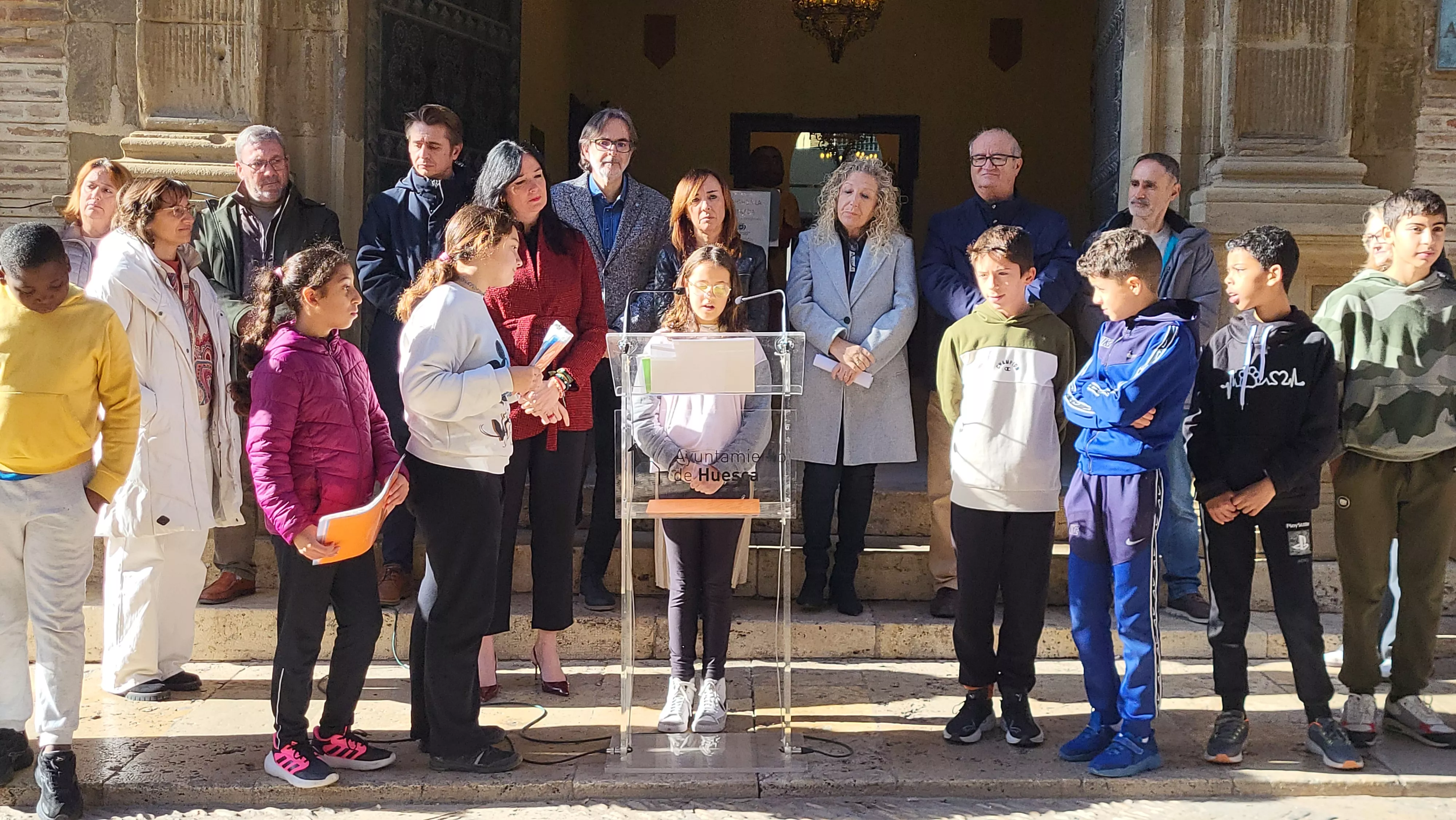 Celebración en Huesca del Día Internacional de los Derechos de la Infancia. Foto Mercedes Manterola