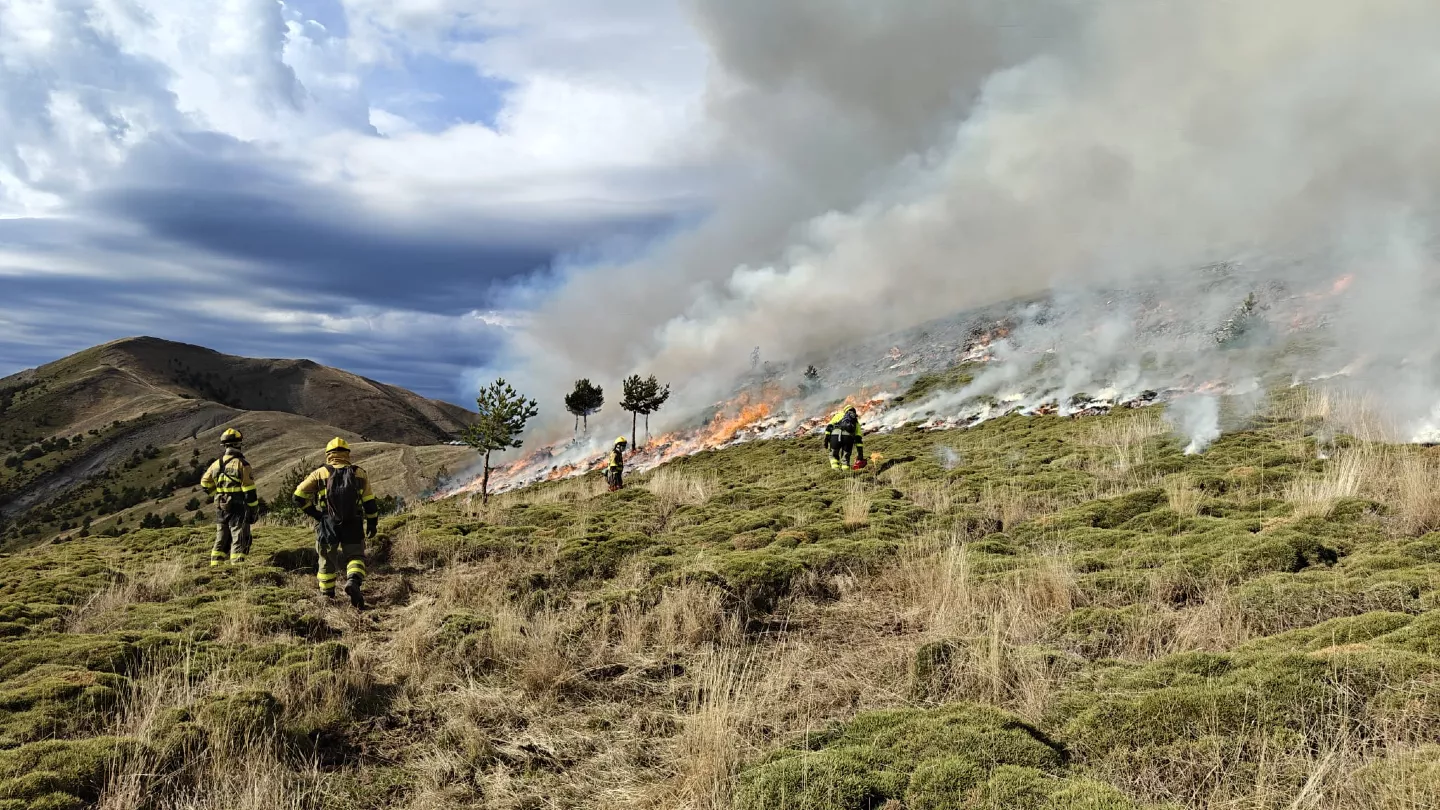 Infoar realiza dos quemas prescritas en casi 2.000 metros de altitud en Broto