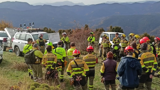 Medios intervinientes en la quema prescrita en Punta Gabalos en Broto. Medios intervinientes en la quema prescrita en Punta Gabalos en Broto.