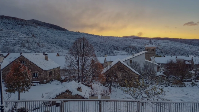 Aragüés del Puerto este viernes. Foto Aragüés del Puerto