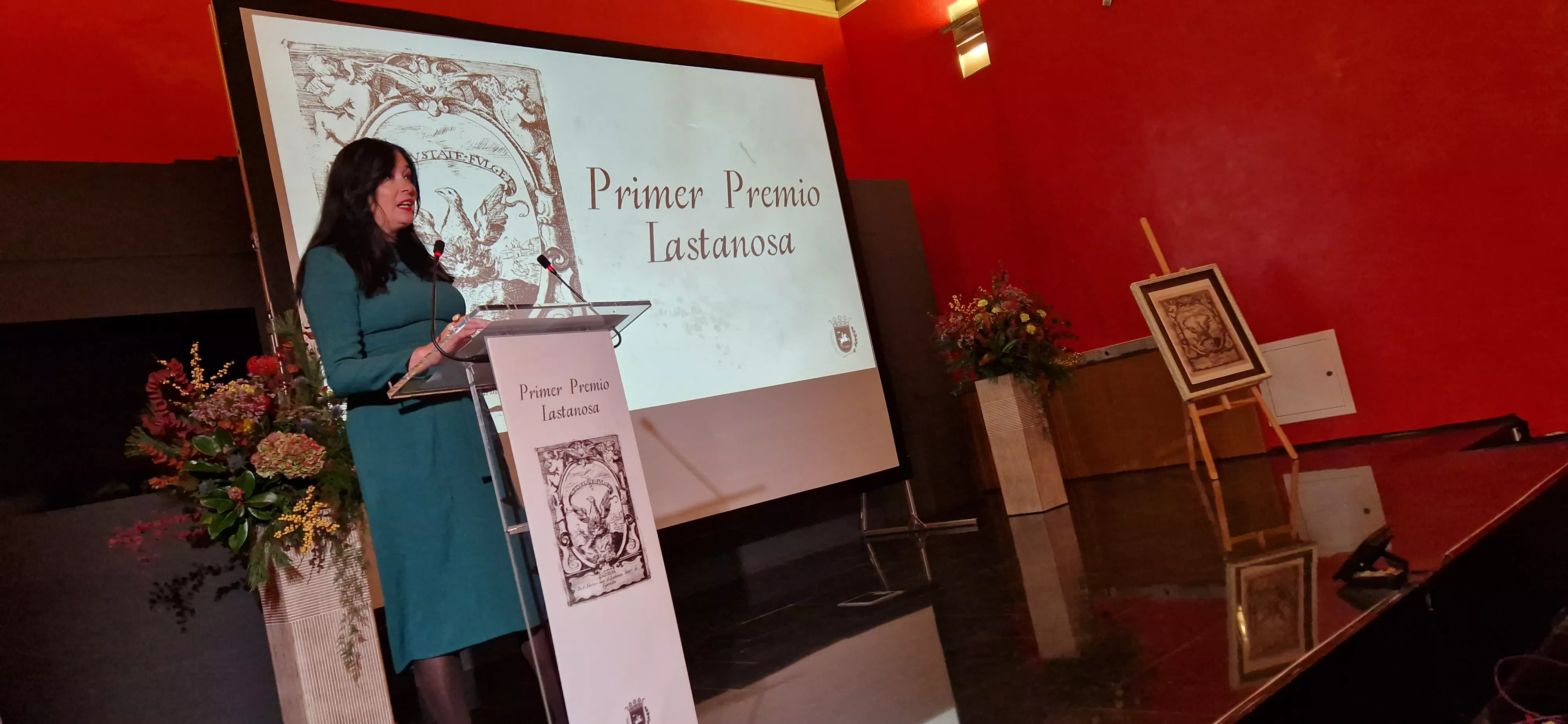 Lorena Orduna. Entrega del Premio Lastanosa a María José Arbués. Foto Myriam Martínez