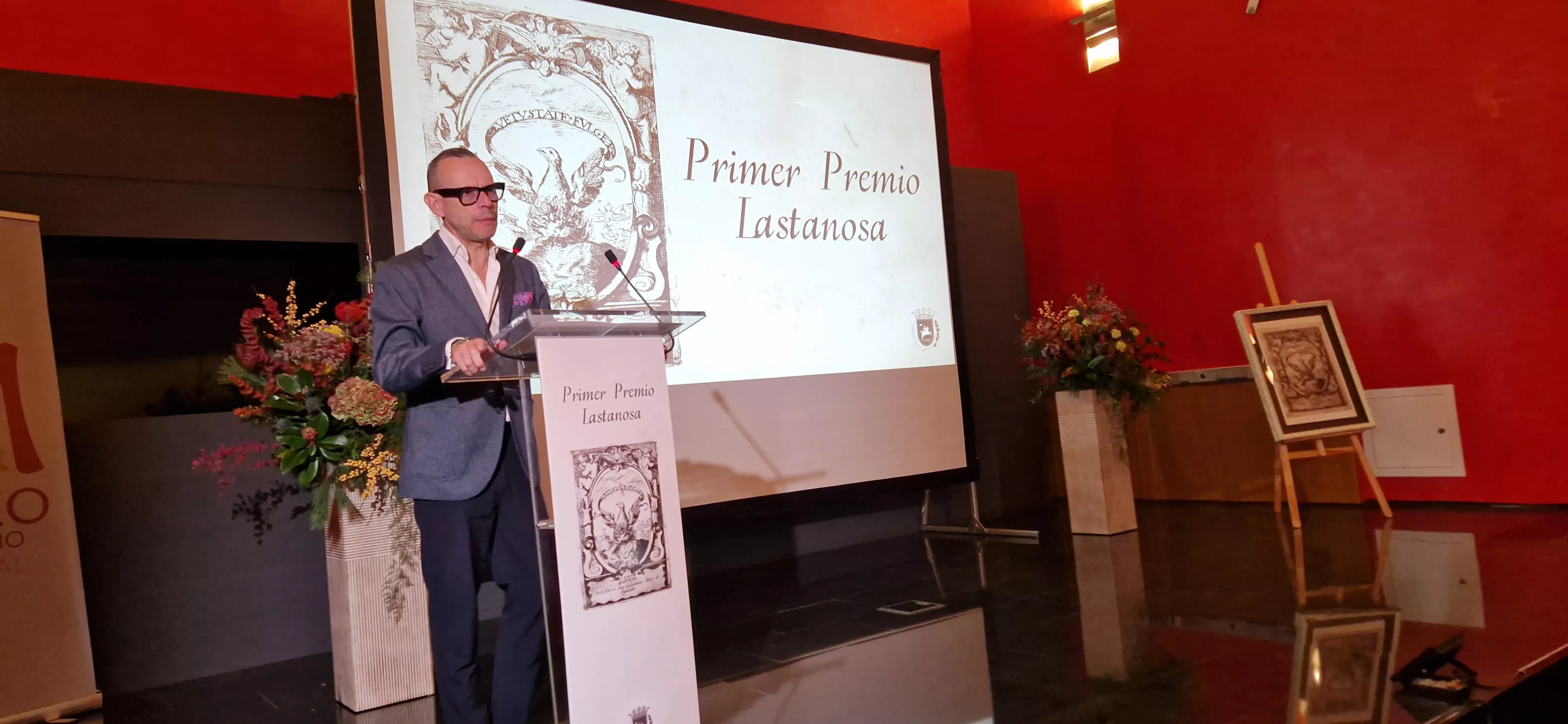Pedro Olloqui. Entrega del Premio Lastanosa a María José Arbués. Foto Myriam Martínez
