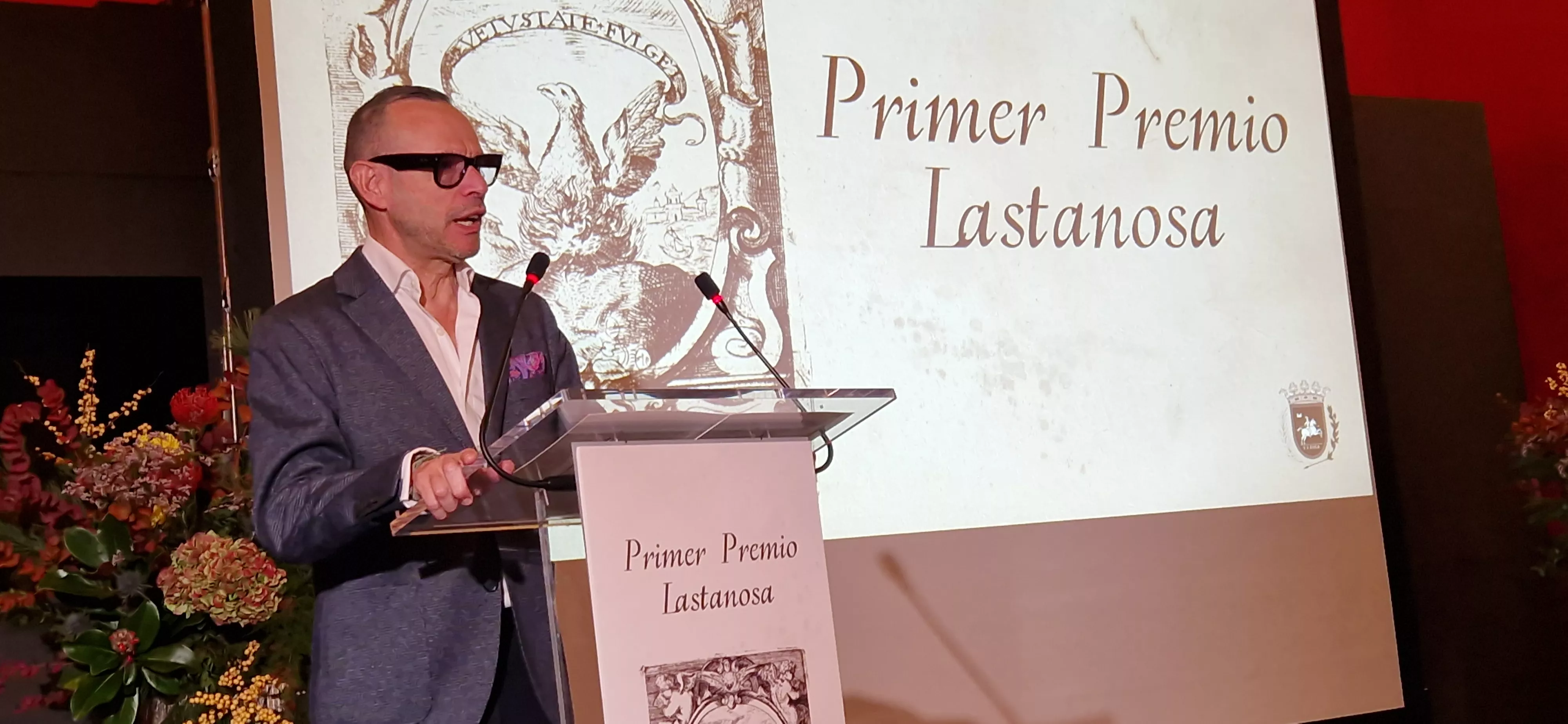 Pedro Olloqui. Entrega del Premio Lastanosa a María José Arbués. Foto Myriam Martínez