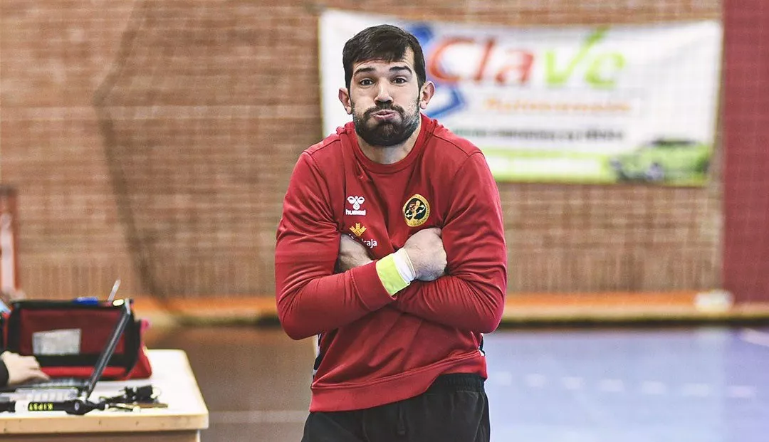 Dani Arguillas, portero de REBI Cuenca, en el entrenamiento de este viernes. Foto: Mario Gómez