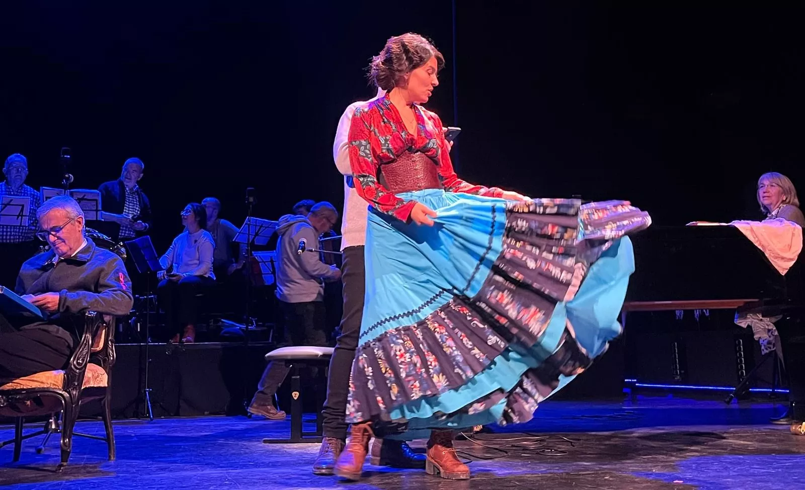 Anaïs Oliveras durante los ensayos. Foto Mercedes Manterola