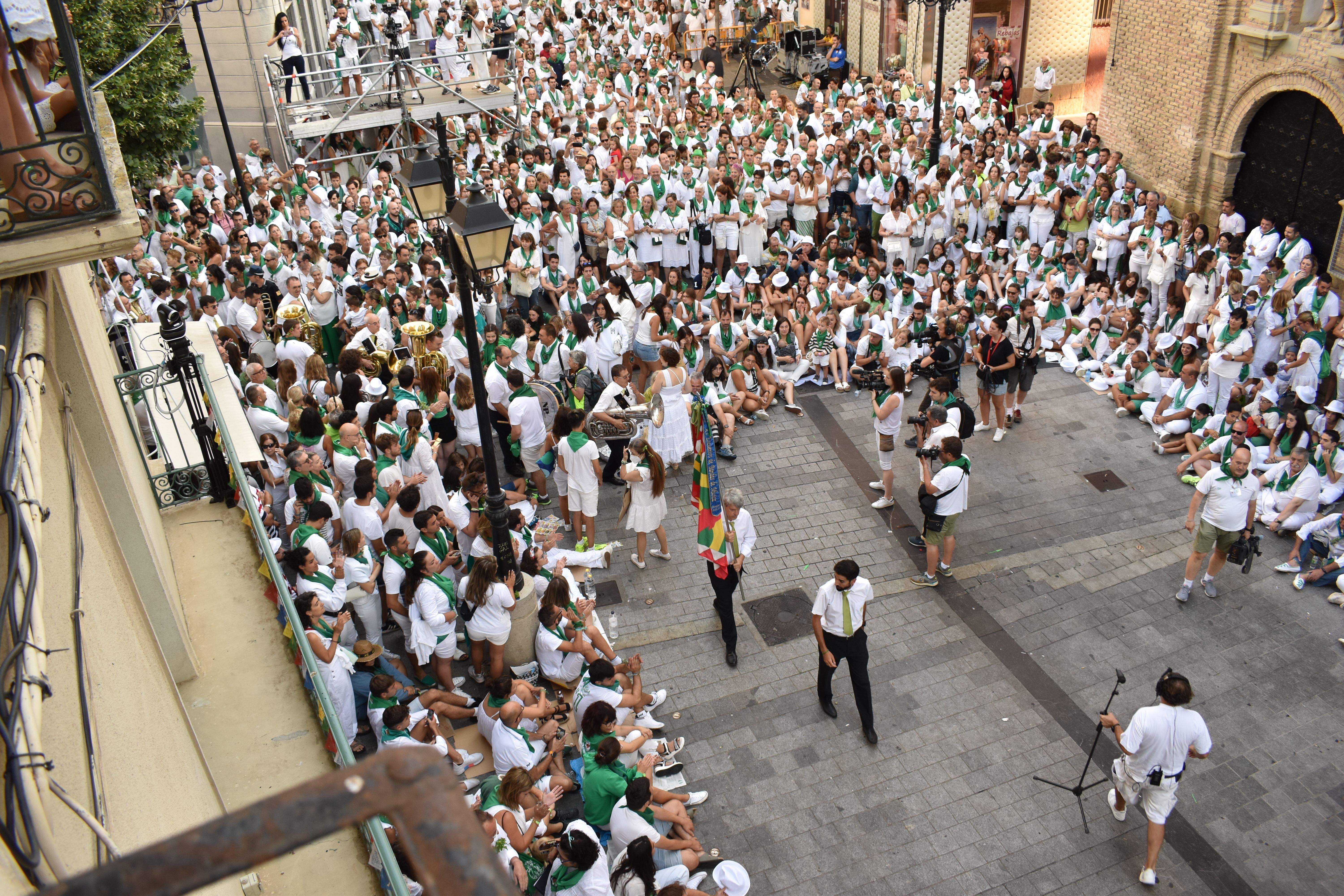 La Banda de Música accede a la plaza de San Lorenzo. Foto: Carlos Jalle