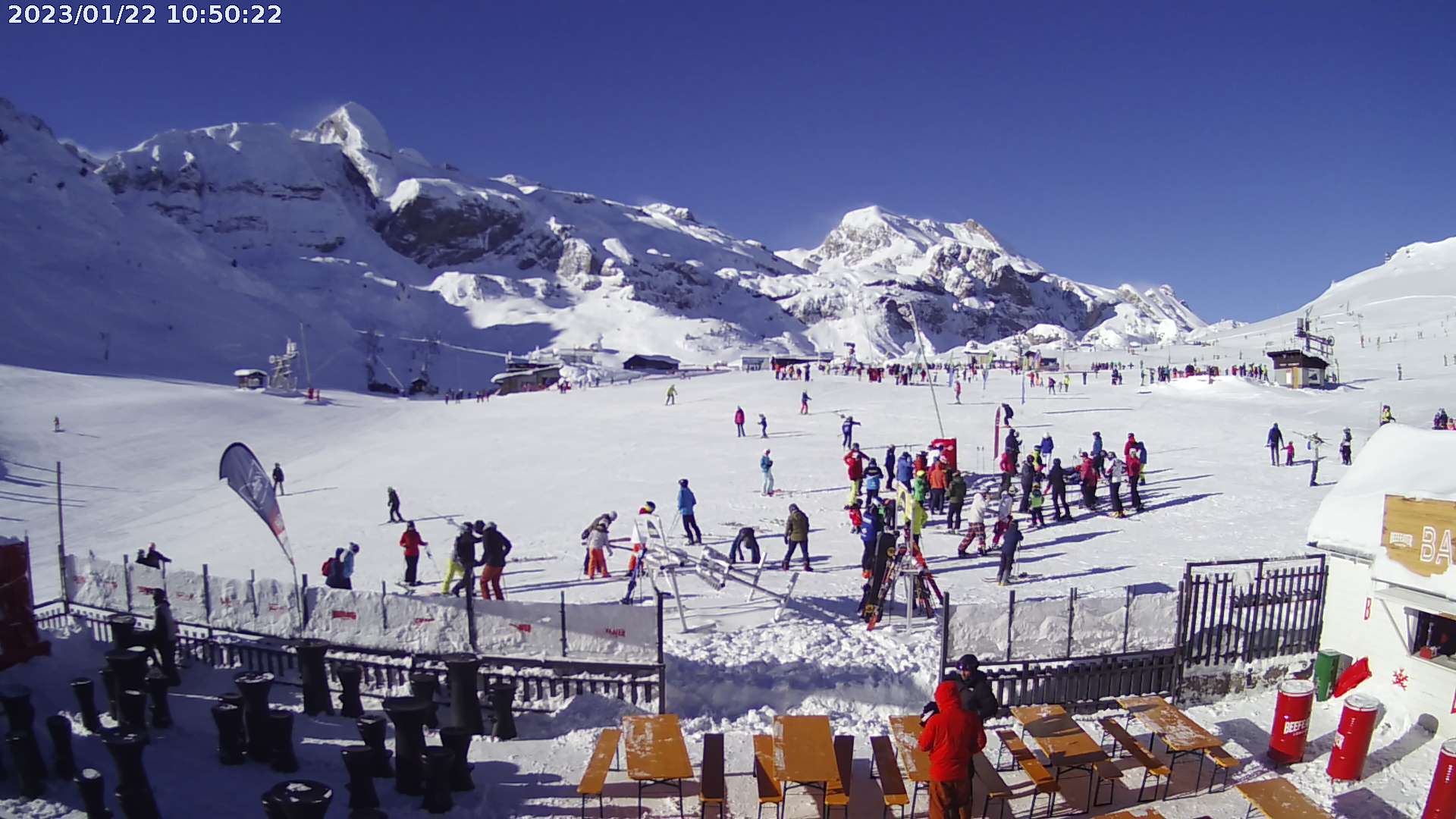 Los alumnos realizaban las actividades de la semana blanca en Candanchú.