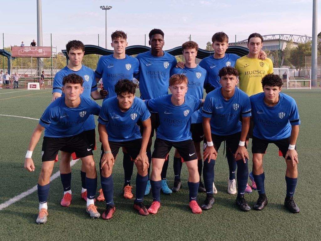 Once del Huesca Liga Nacional Juvenil en el partido de pretemporada ante el Juventud de Huesca. 