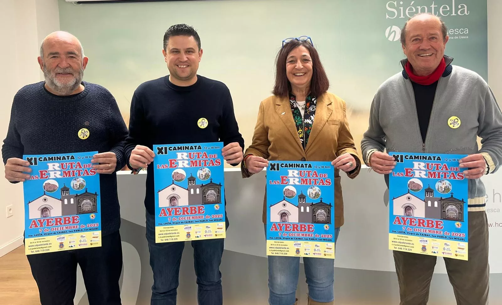 Alejandro Salcedo, Antonio Biescas, Susana Magán y José Antonio Sarasa en la presentación de la Ruta de las Ermitas de Ayerbe. Foto Mercedes Manterola Alejandro Salcedo, Antonio Biescas, Susana Magán y José Antonio Sarasa en la presentación de la Ruta de las Ermitas de Ayerbe. Foto Mercedes Manterola