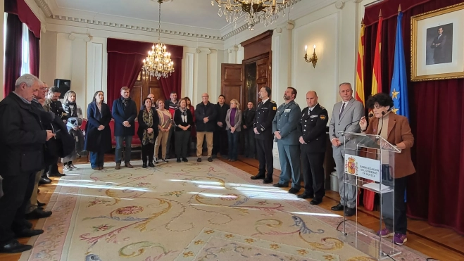 Acto en la Subdelegación del Gobierno en Huesca. Foto Mercedes Manterola
