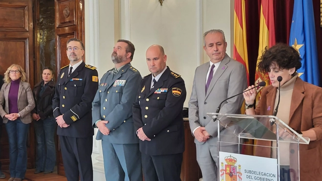 Acto en la Subdelegación del Gobierno en Huesca. Foto Mercedes Manterola