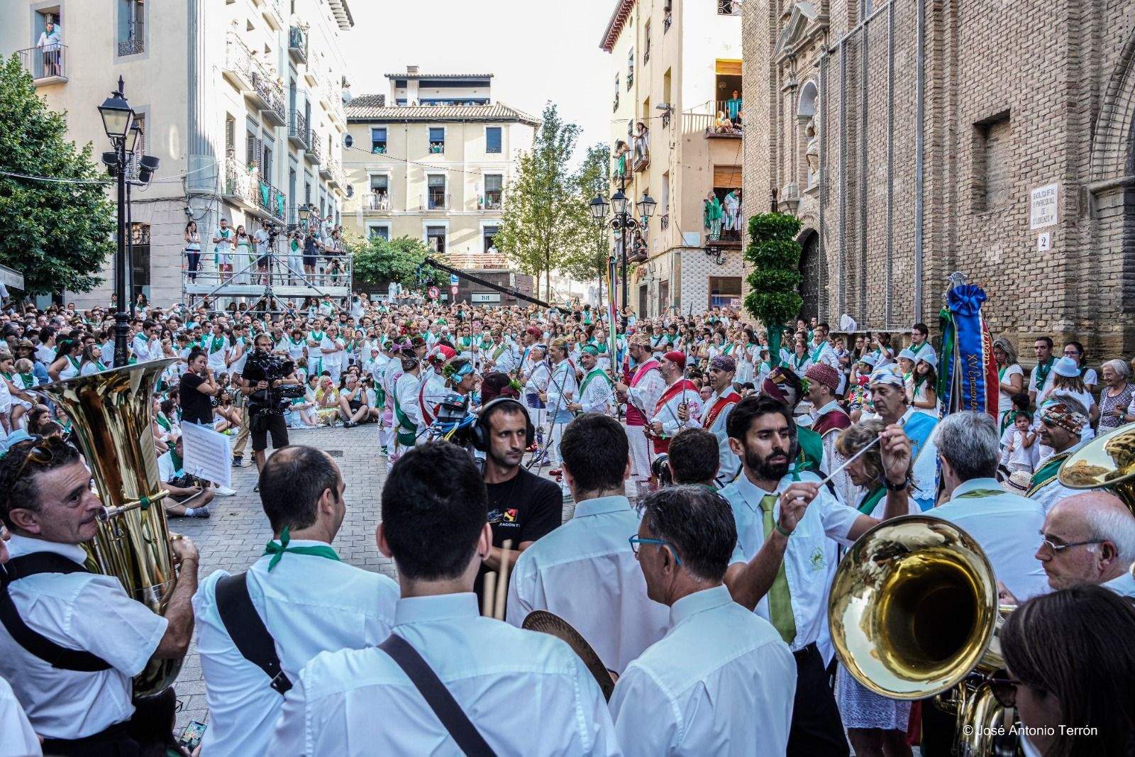 La Banda de Música actúa con los Danzantes. Foto: José Antonio Terrón