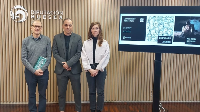 Javier Sáez, Carlos Sampériz y Adela Moreno Javier Sáez, Carlos Sampériz y Adela Moreno