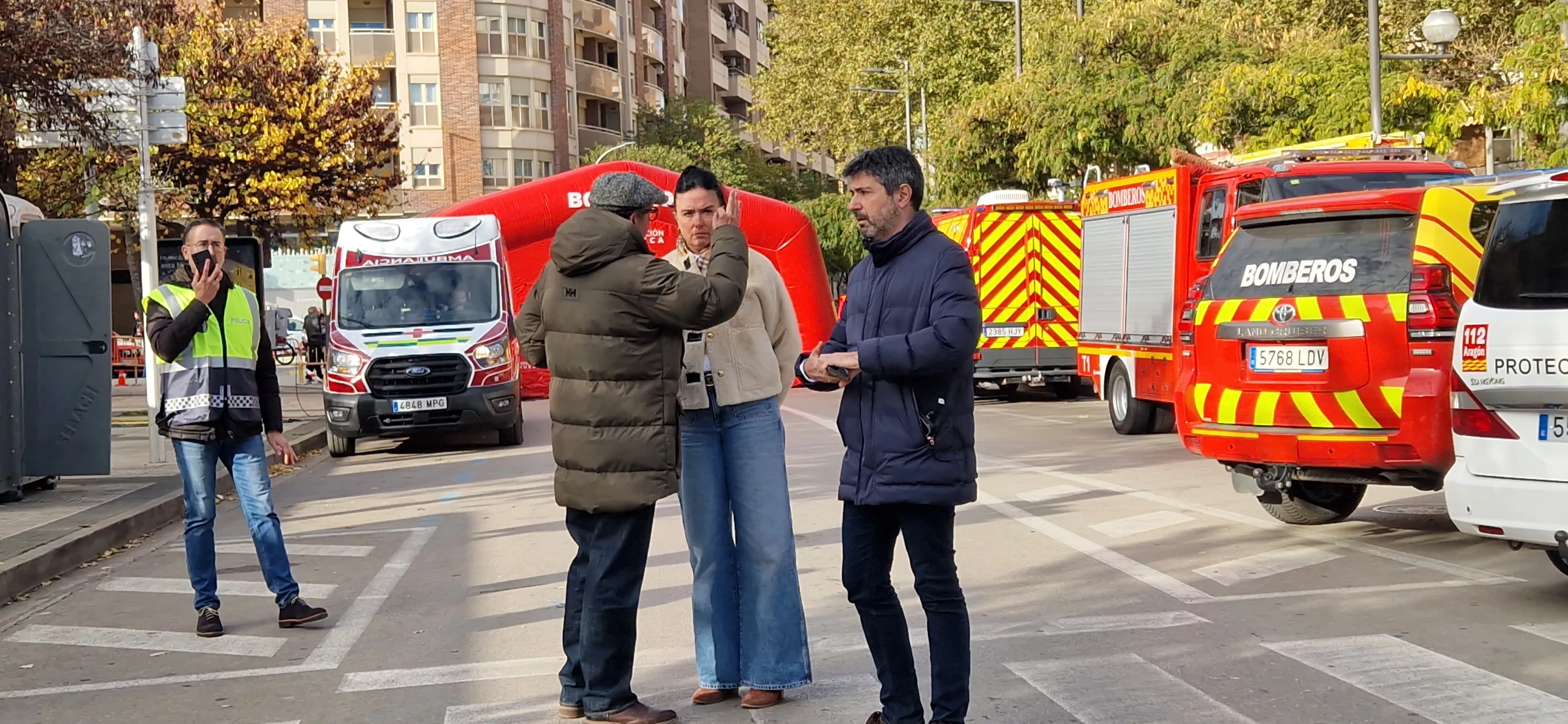 Plaza Santa Clara de Huesca al día siguiente del desalojo. Foto Myriam Martínez