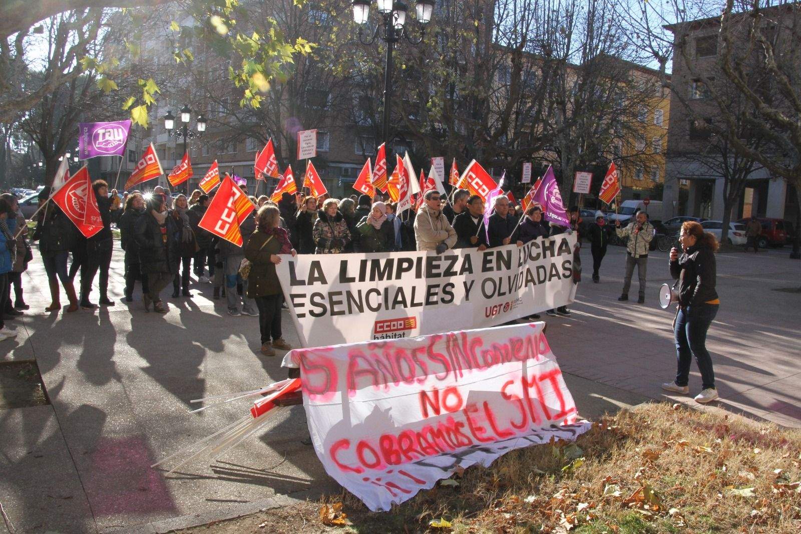 Manifestación de las trabajadoras de Limpieza