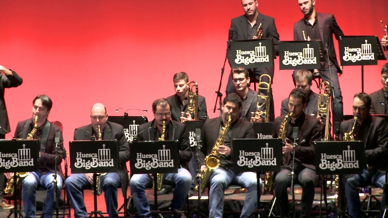 La Huesca Big Band en una de sus actuaciones.