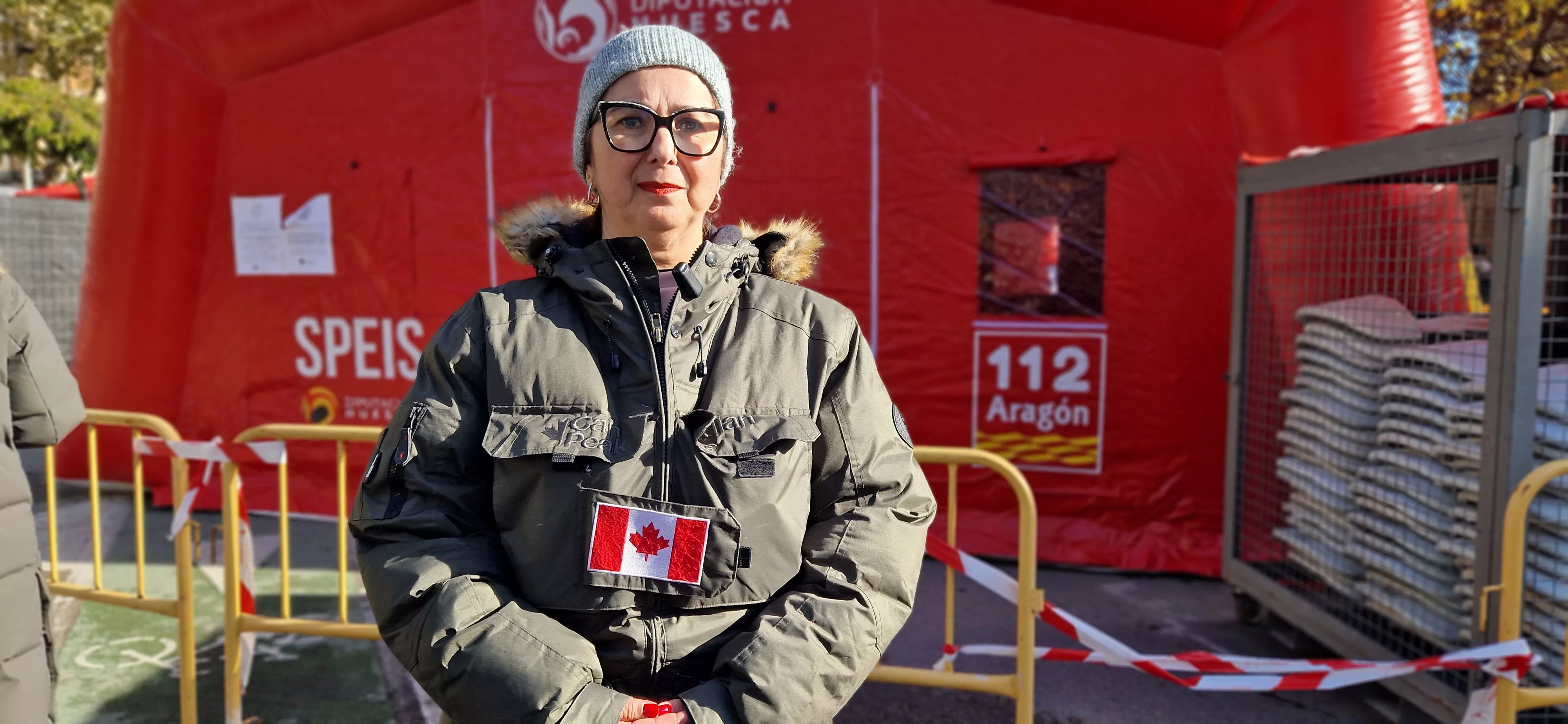 Yolanda Sanagustín, este lunes, en la plaza Santa Clara. Foto Myriam Martínez