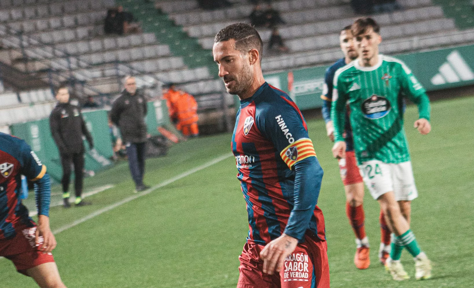 Sielva fue titular este martes en A Malata ante el Racing de Ferrol. Foto: SD Huesca