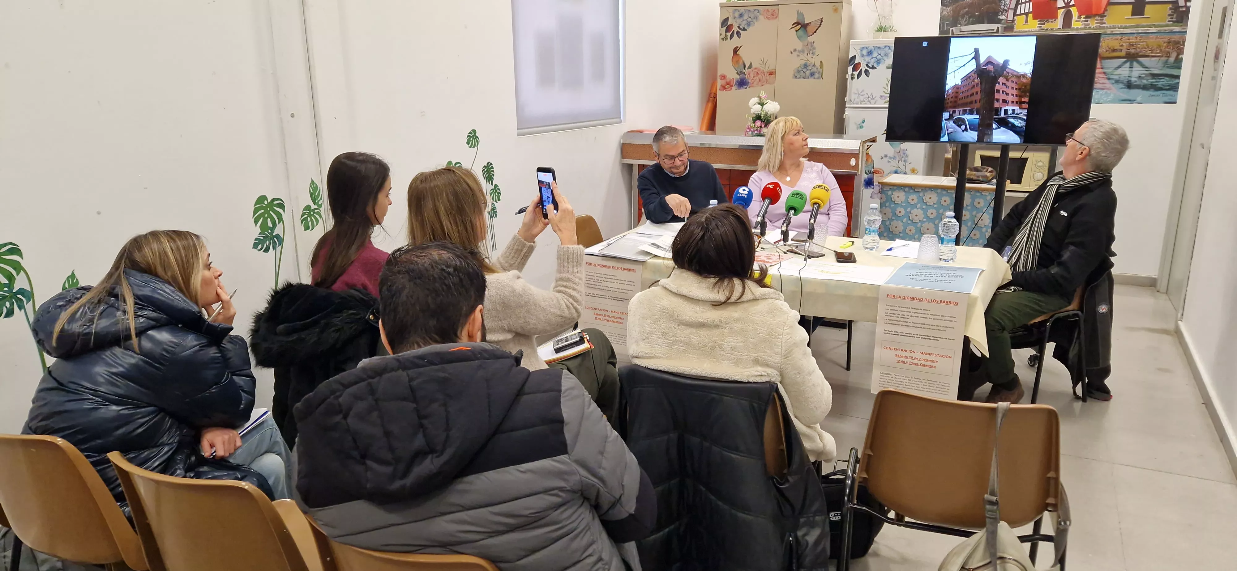 Imagen de archivo de la rueda de prensa en la que se informó de la concentración. Foto Myriam Martínez