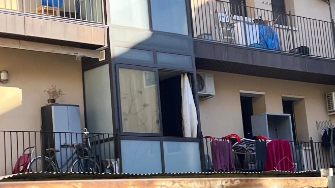 Vivienda afectada vista desde la calle Santa Paciencia. Foto Mercedes Manterola