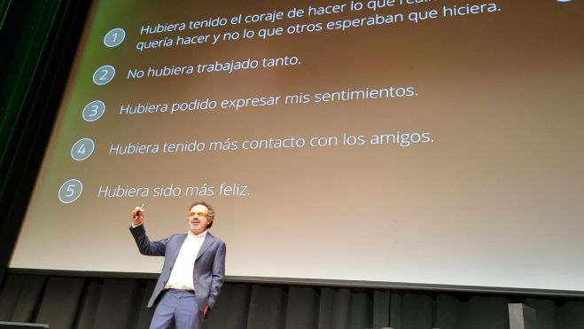 El Mago More durante su intervención en el congreso de Podoactiva El Mago More durante su intervención en el congreso de Podoactiva