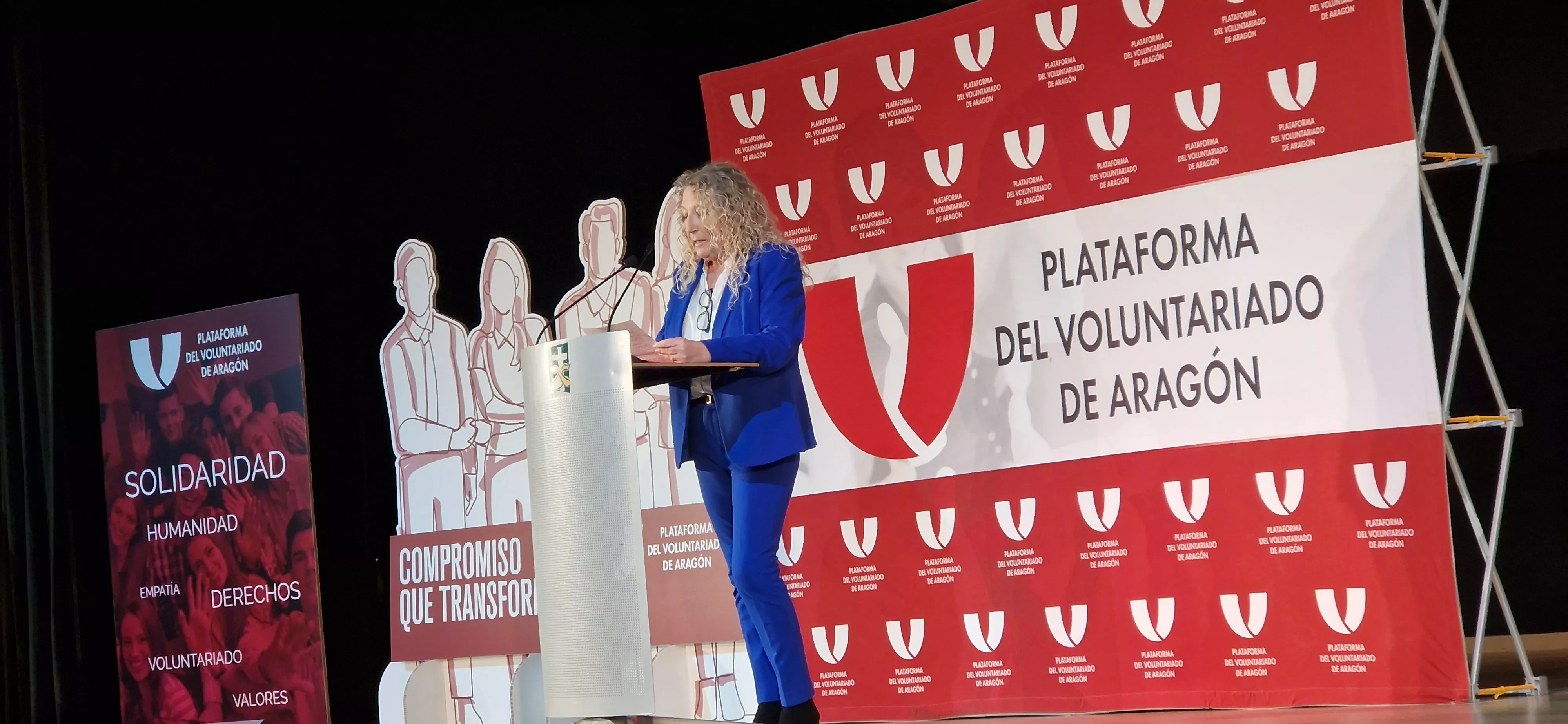 Susana Oliván. Fiesta de la Plataforma del Voluntariado de Aragón. Foto Myriam Martínez